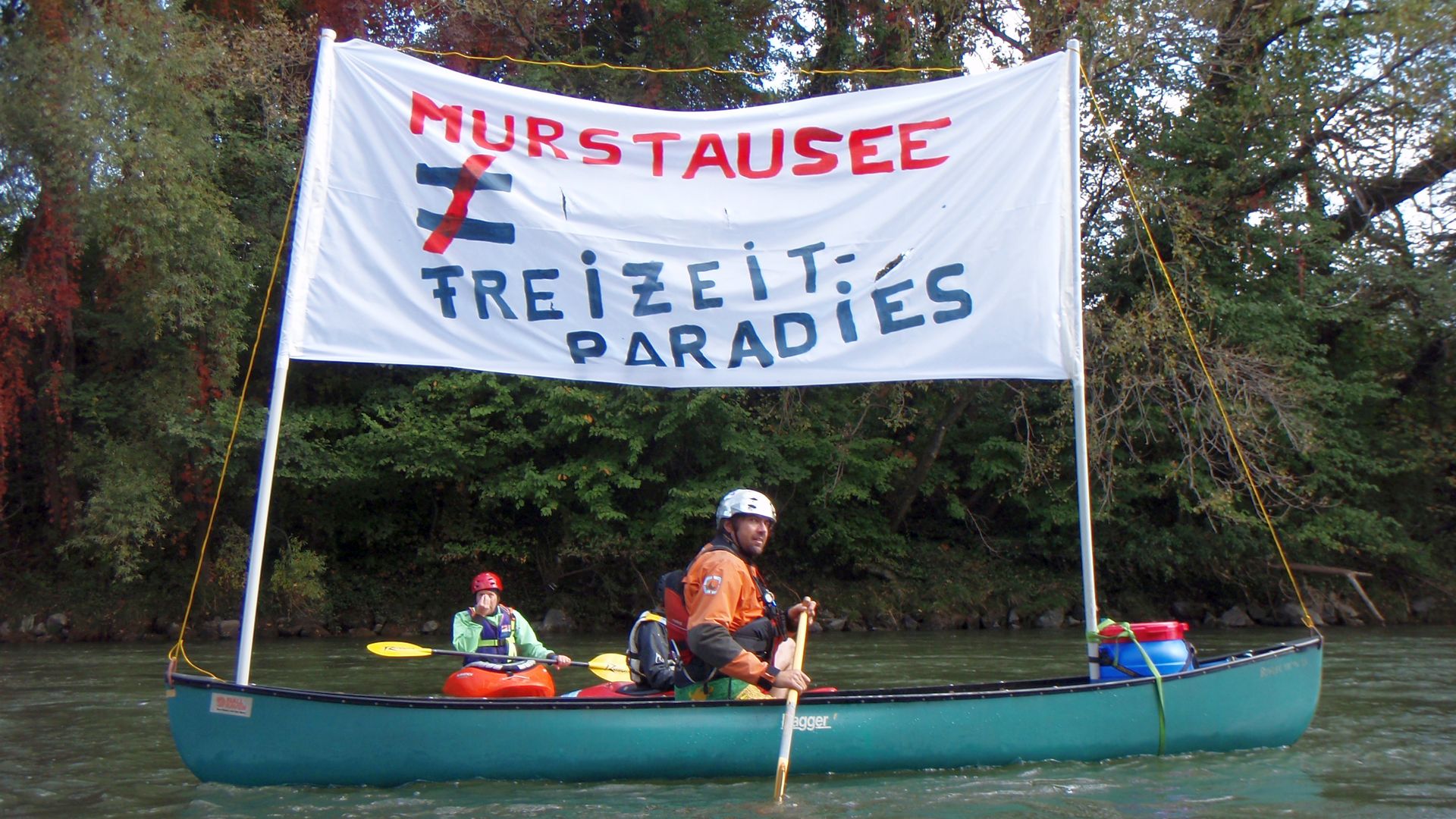 © Peter F. 26.9.09 Kajak, Fluss Mur, Abschnitt Weinzödl - KC Graz Flüsse voller Leben Fahrt Graz