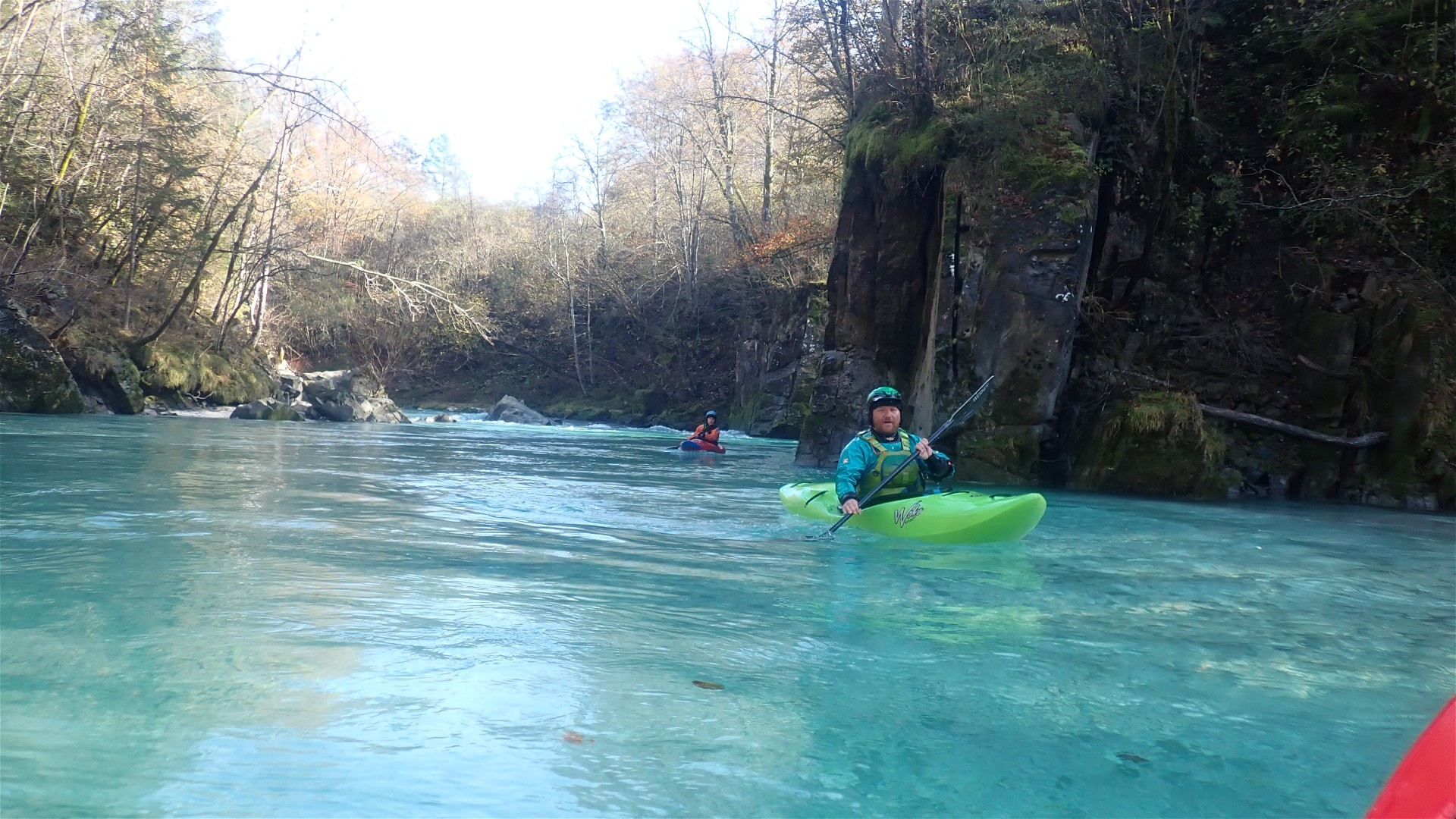 Kajak, Fluss Soča, Abschnitt Koritnica Mündung - Čezsoča nach der Koritnica Mündung 