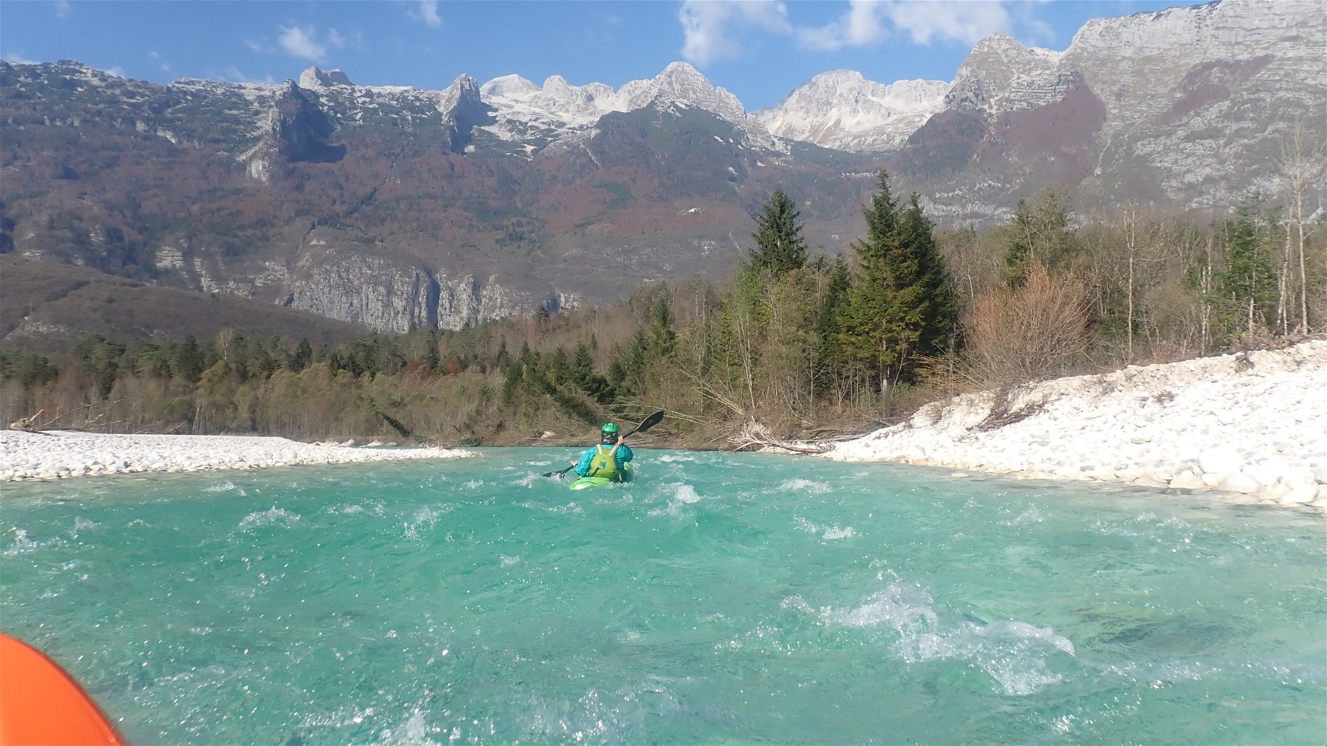 Kajak, Fluss Soča, Abschnitt Čezsoča - Žaga Cesoca - Zaga 