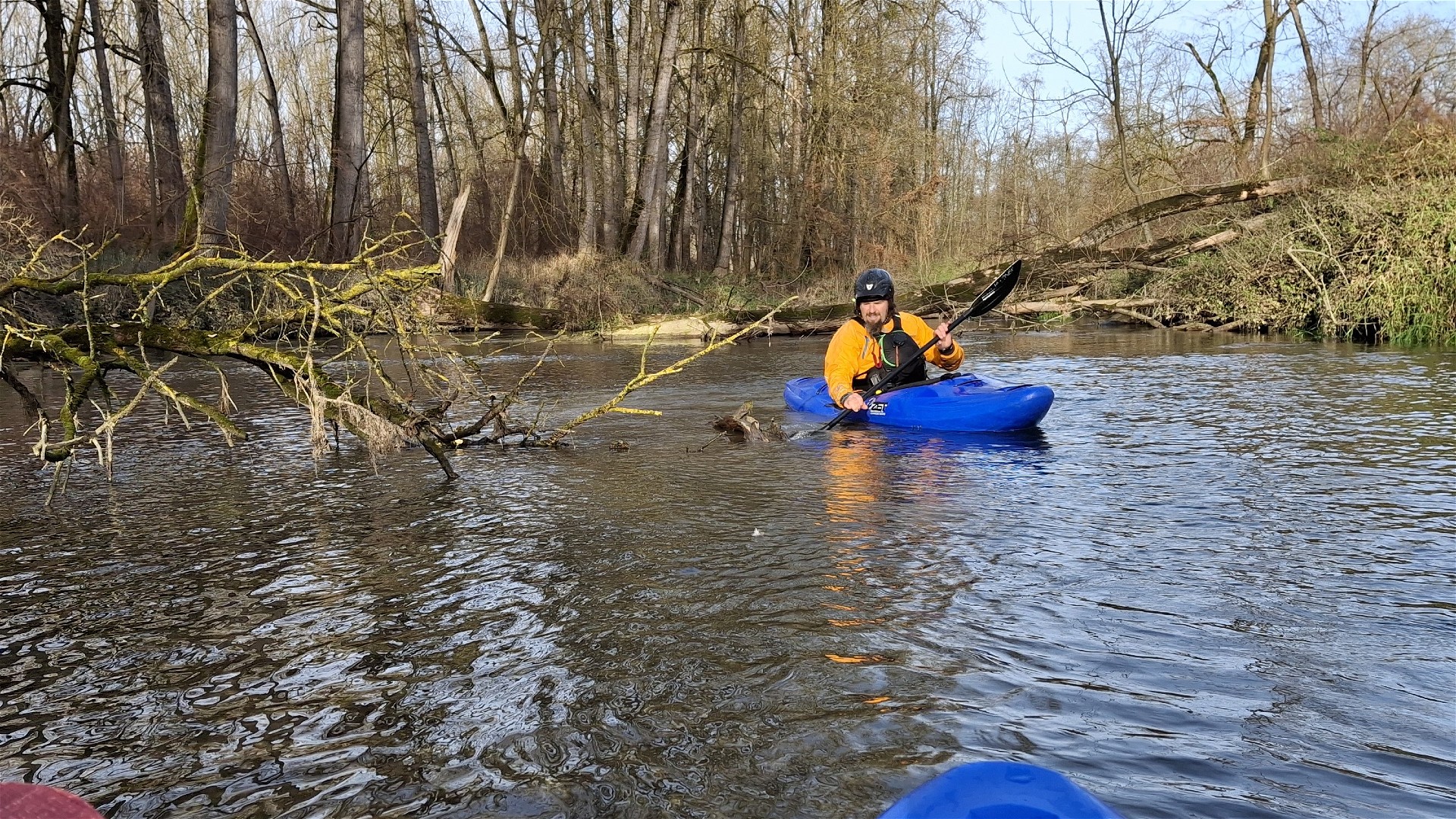 Kajak, Fluss Mitterwasser, Abschnitt Großer Weikerlsee - Donau kurz vor der Mündung des Ipfbaches 