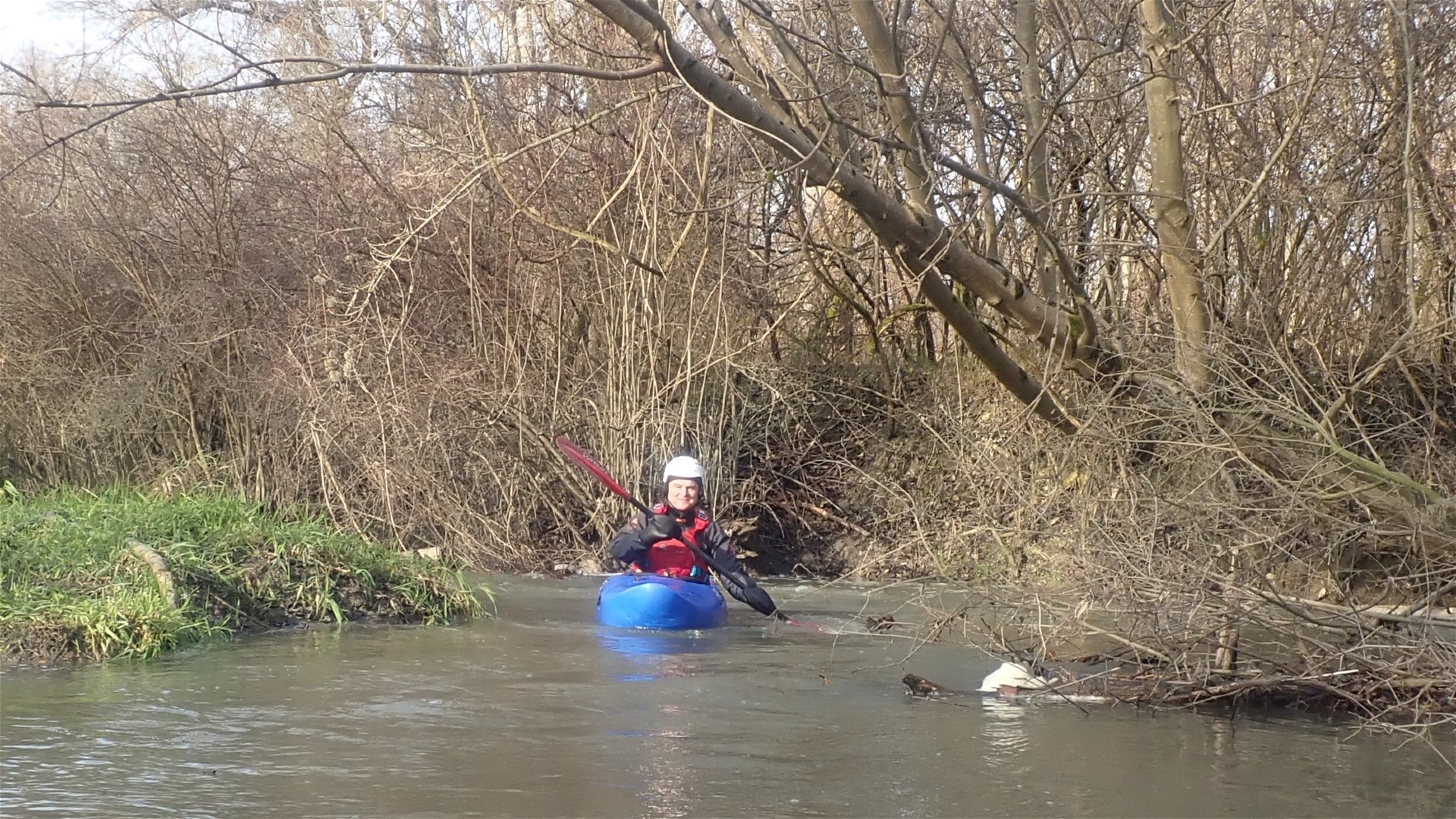 Kajak, Fluss Ipfbach, Abschnitt St. Florian - Donau Beginn der Au 