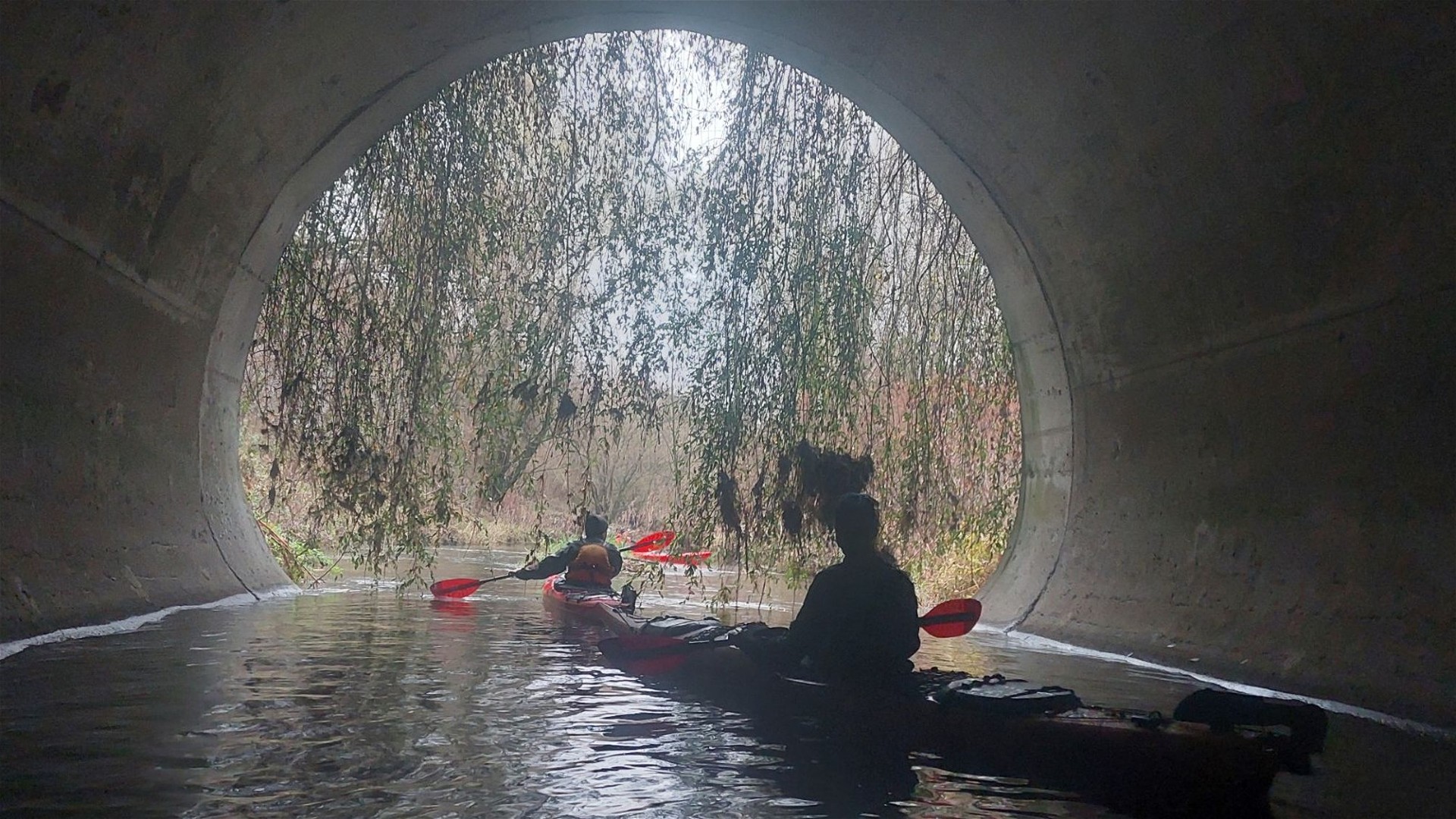 Kajak, Fluss Donau, Abschnitt Tunnelrunde Ausfahrt Tunnel 