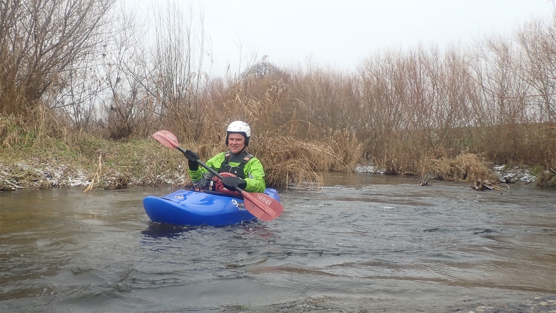 Kajak, Fluss Naarn, Abschnitt Perg - Donaualtarm (Unterlauf) Renaturierungen sind das Highlight 