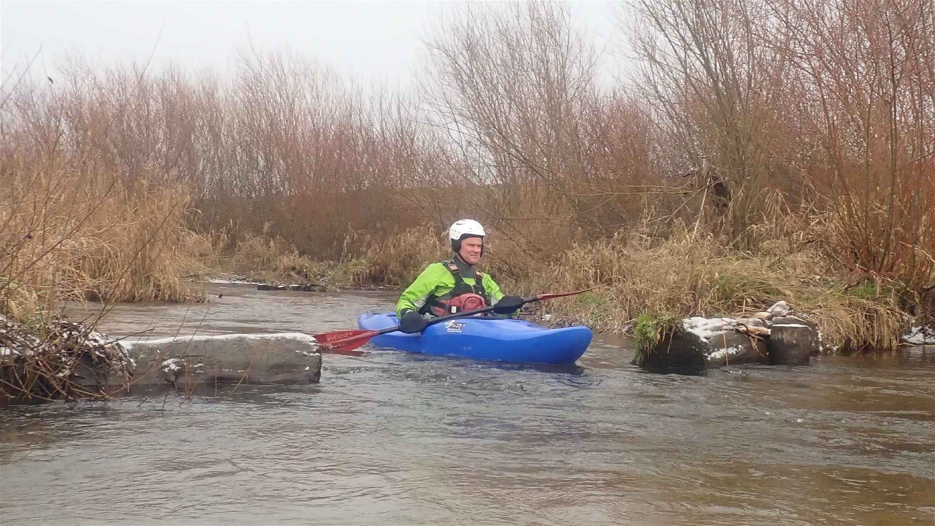 Kajak, Fluss Naarn, Abschnitt Perg - Donaualtarm (Unterlauf) schöne Strecke vor Ausstieg 