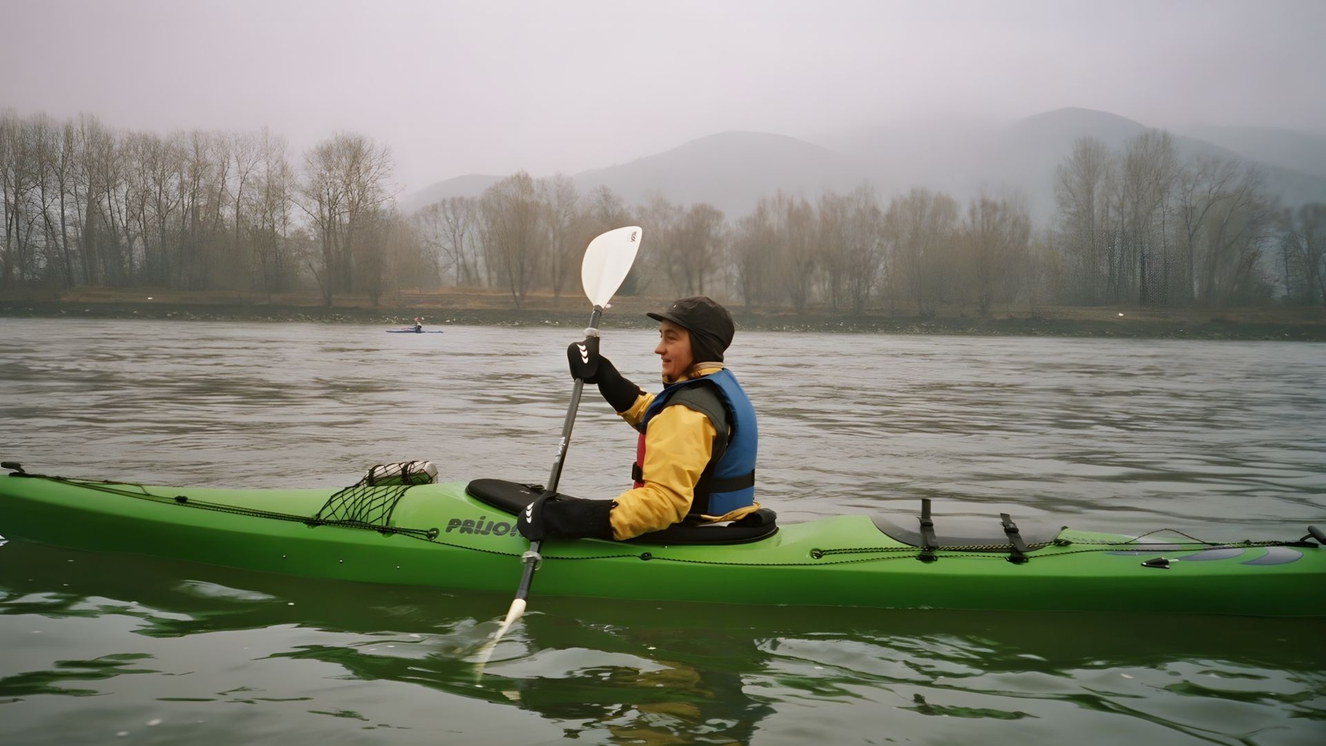 Kajak, Fluss Donau, Abschnitt Spitz - Krems Winterpaddeln 