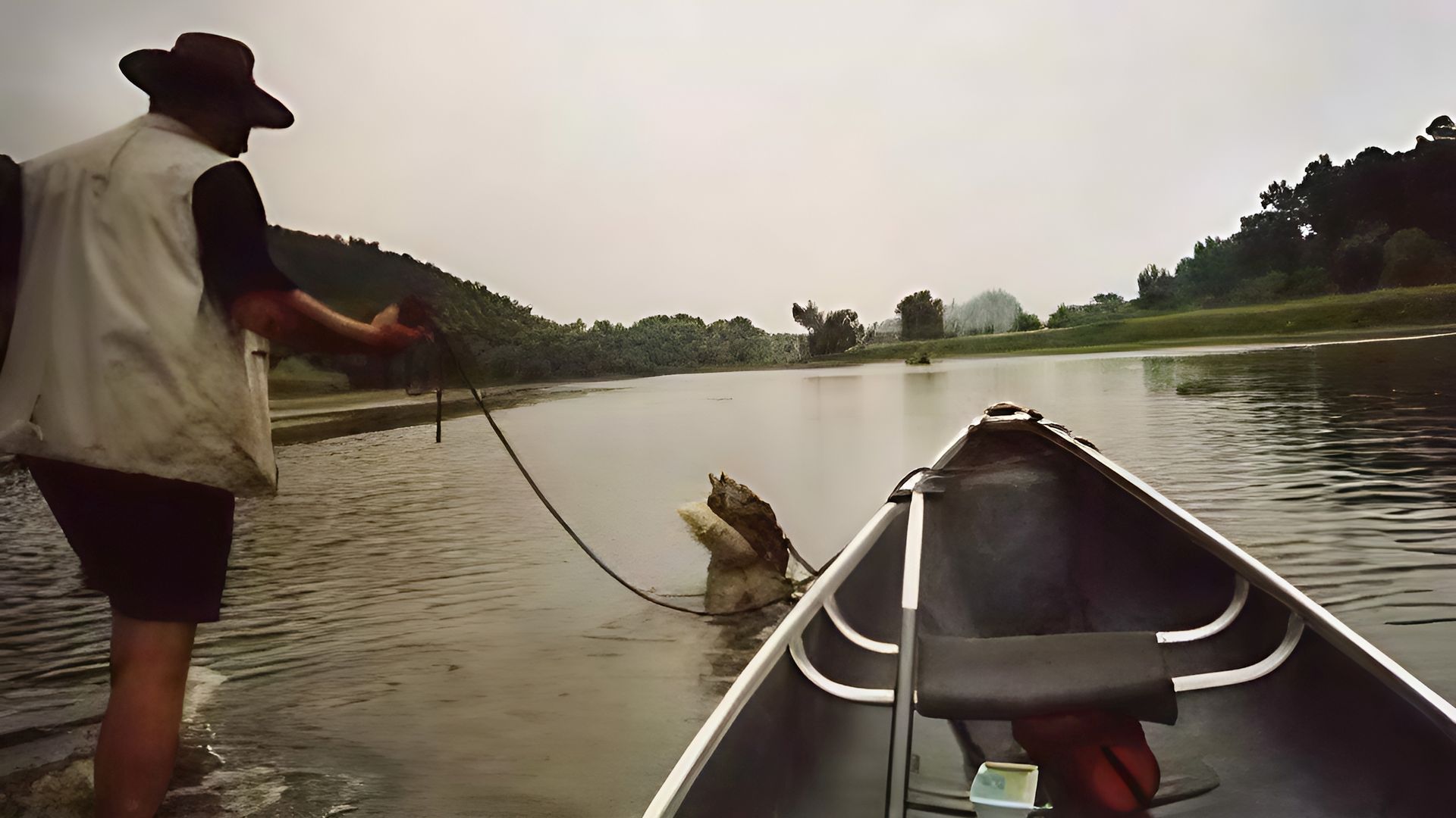 Kajak, Fluss March, Abschnitt Bernhardsthal - Devín mit KI vergrößertes Foto! 
