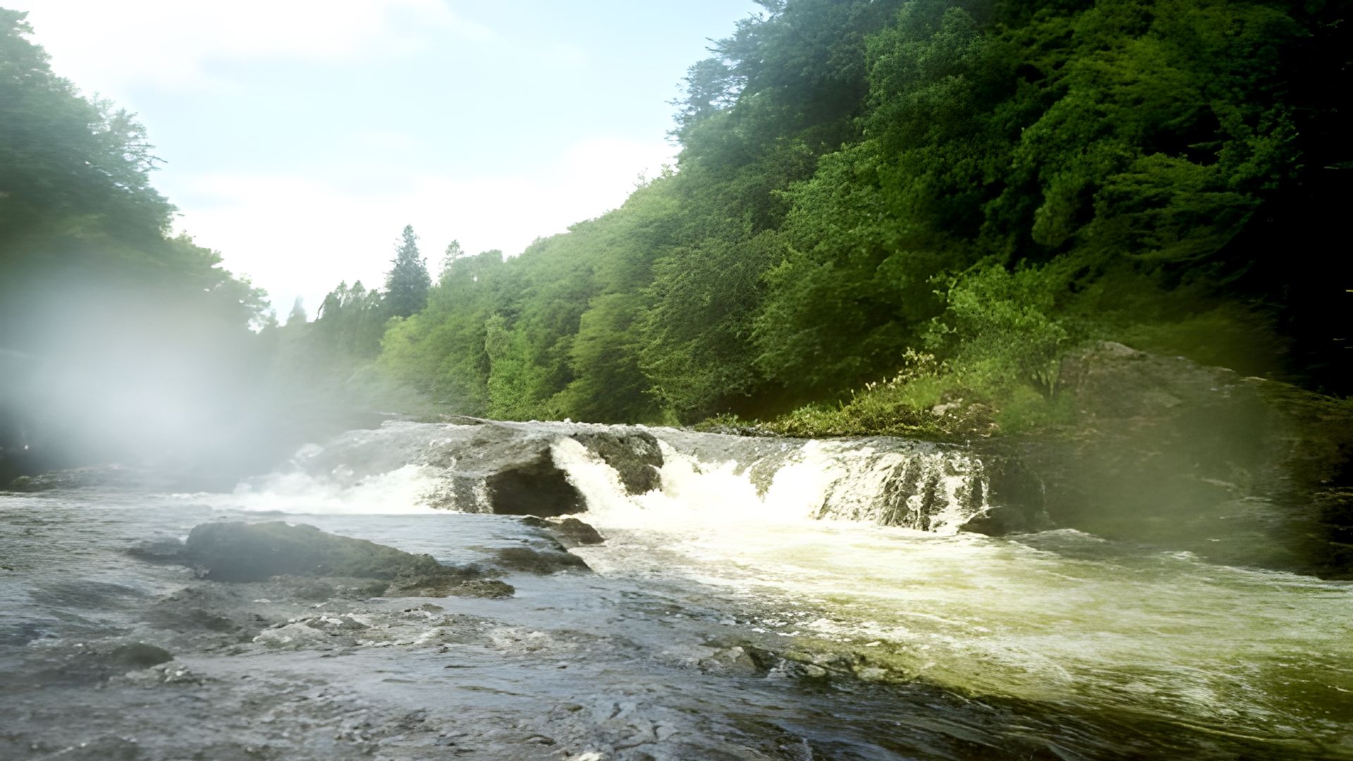 Kajak, Fluss Garry, Abschnitt Loch Garry - Loch Oich mit KI vergrößertes Foto! 