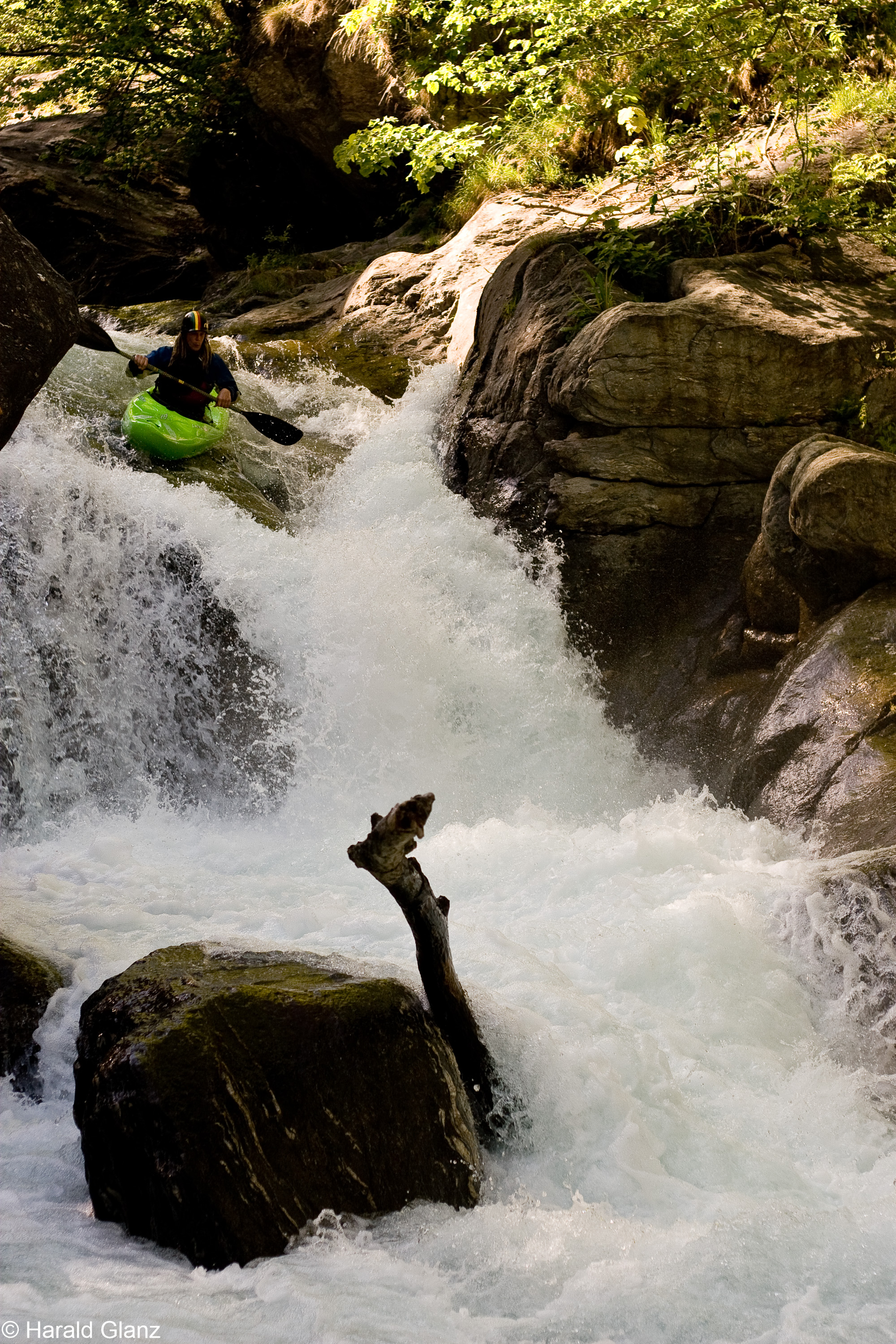 Kajak, Fluss Ayasse, Abschnitt Trambesere - La Chataigne (Obere Ayasse) eine der Stufen 🛶 Reiner G.