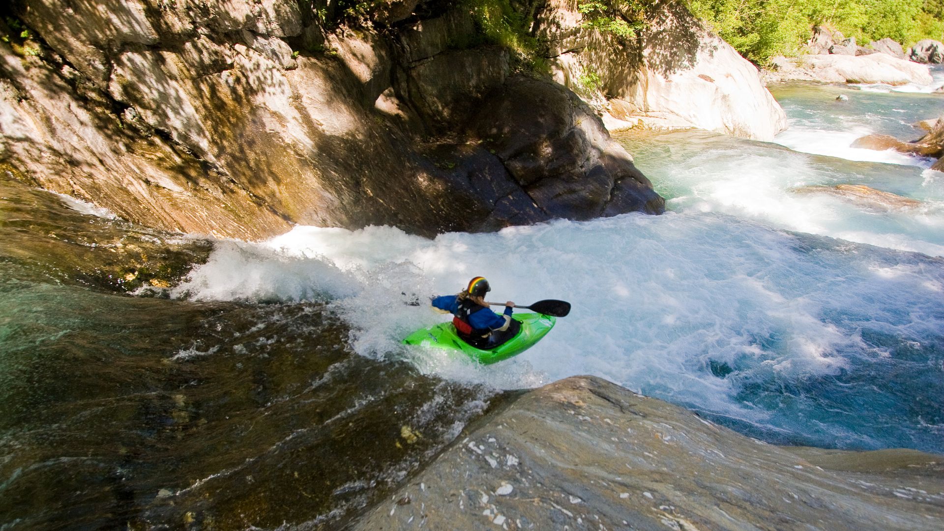 Kajak, Fluss Ayasse, Abschnitt Trambesere - La Chataigne (Obere Ayasse) Mega Rutsche 🛶 Reiner G.