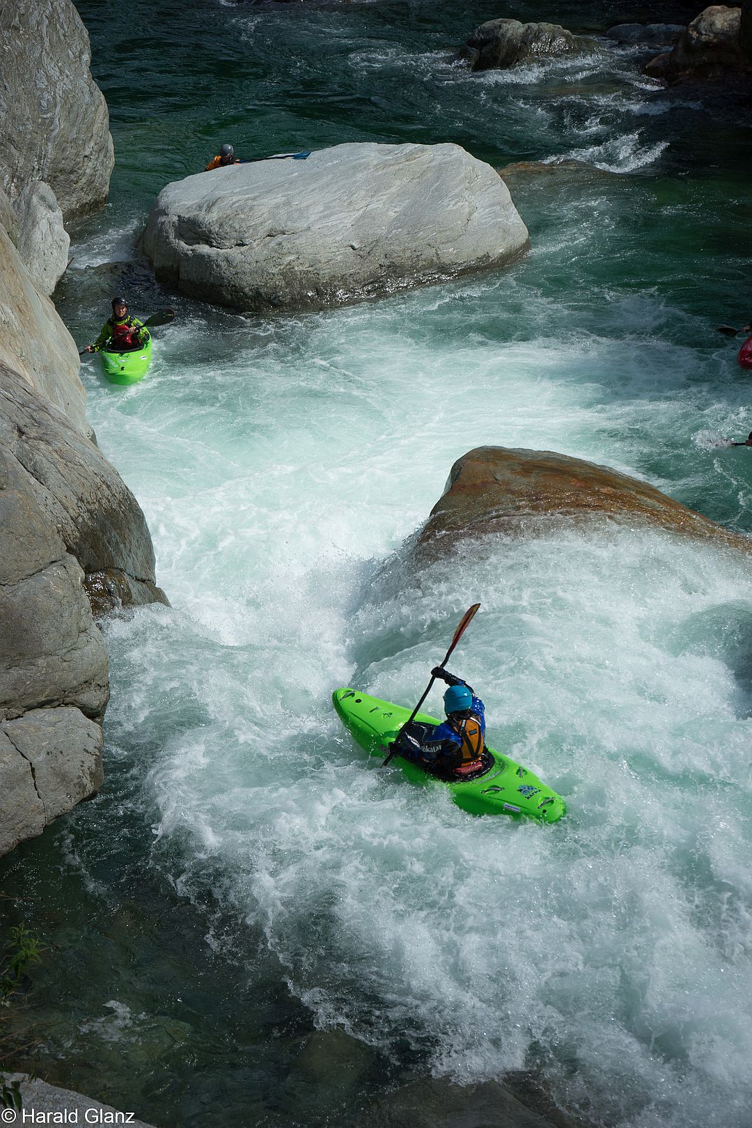 Kajak, Fluss Soana, Abschnitt Villanuova - Stroba (Schlucht) die selbe Stelle 