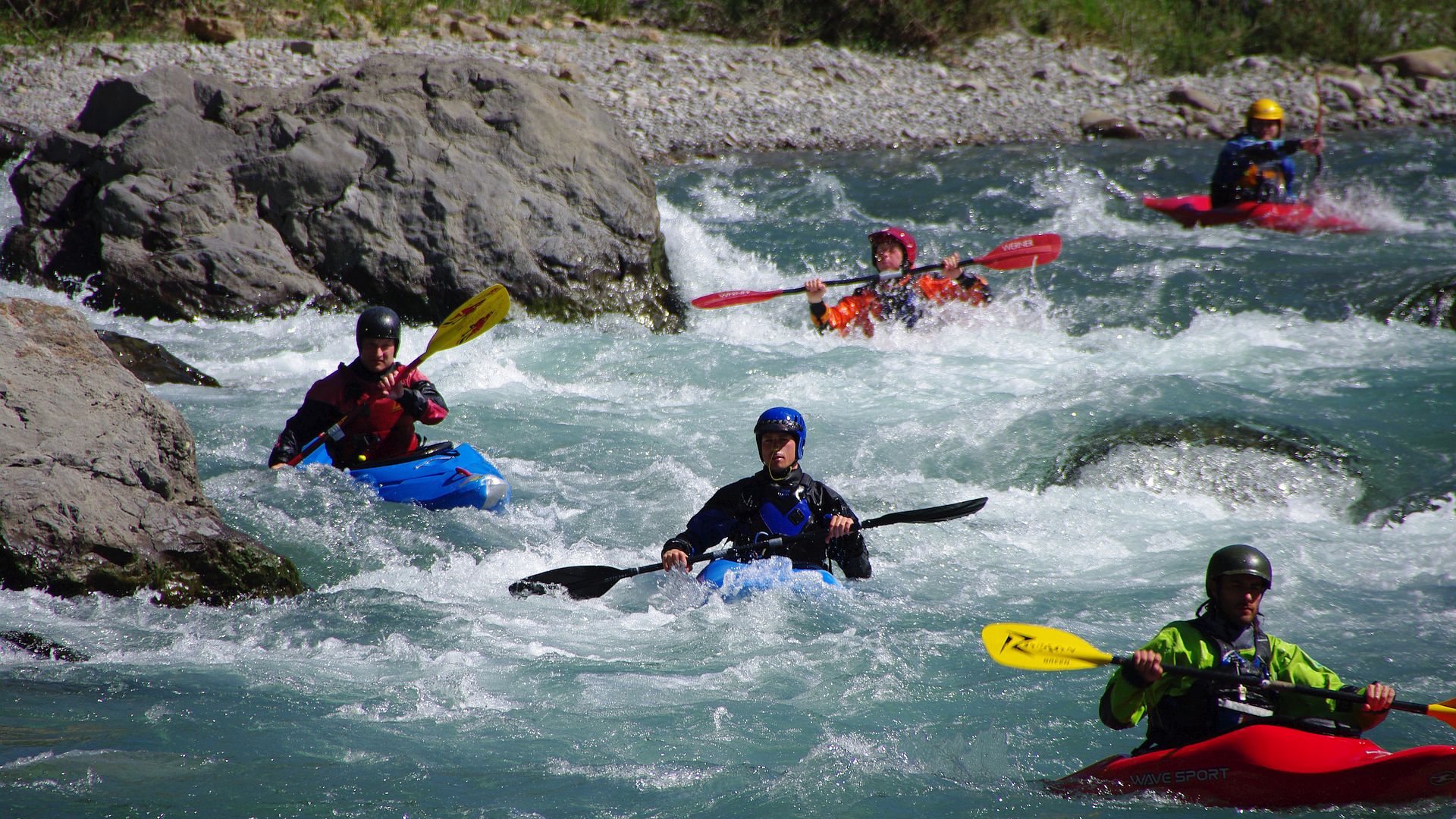 Kajak, Fluss Ésera, Abschnitt Seira - Campo (Schlucht) interssantes WW 