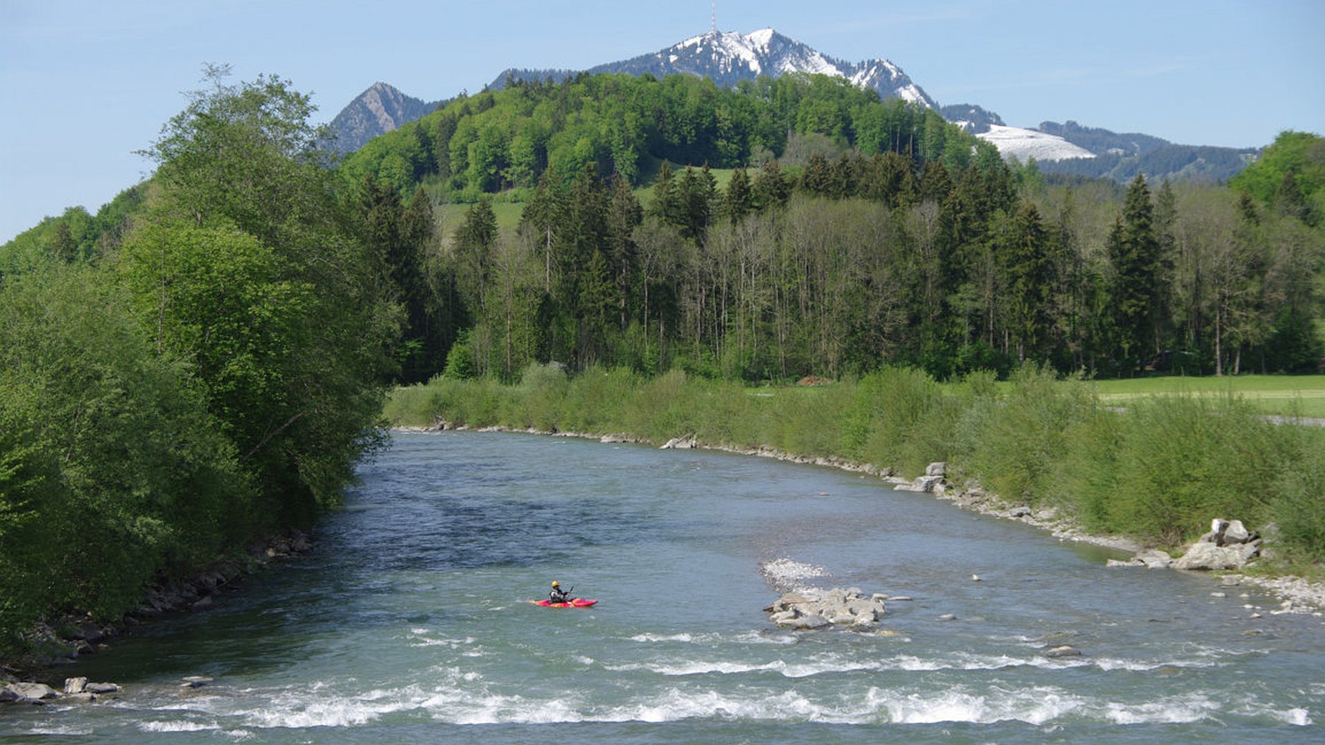 Kajak, Fluss Breitach, Abschnitt Breitachklamm - Fischen (Untere Breitach) weitere Stufen 