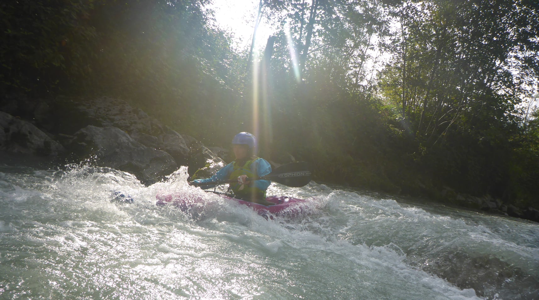 Kajak, Fluss Aschauer Ache, Abschnitt Gaisberg - Kirchberg (Mittellauf) Stufen 