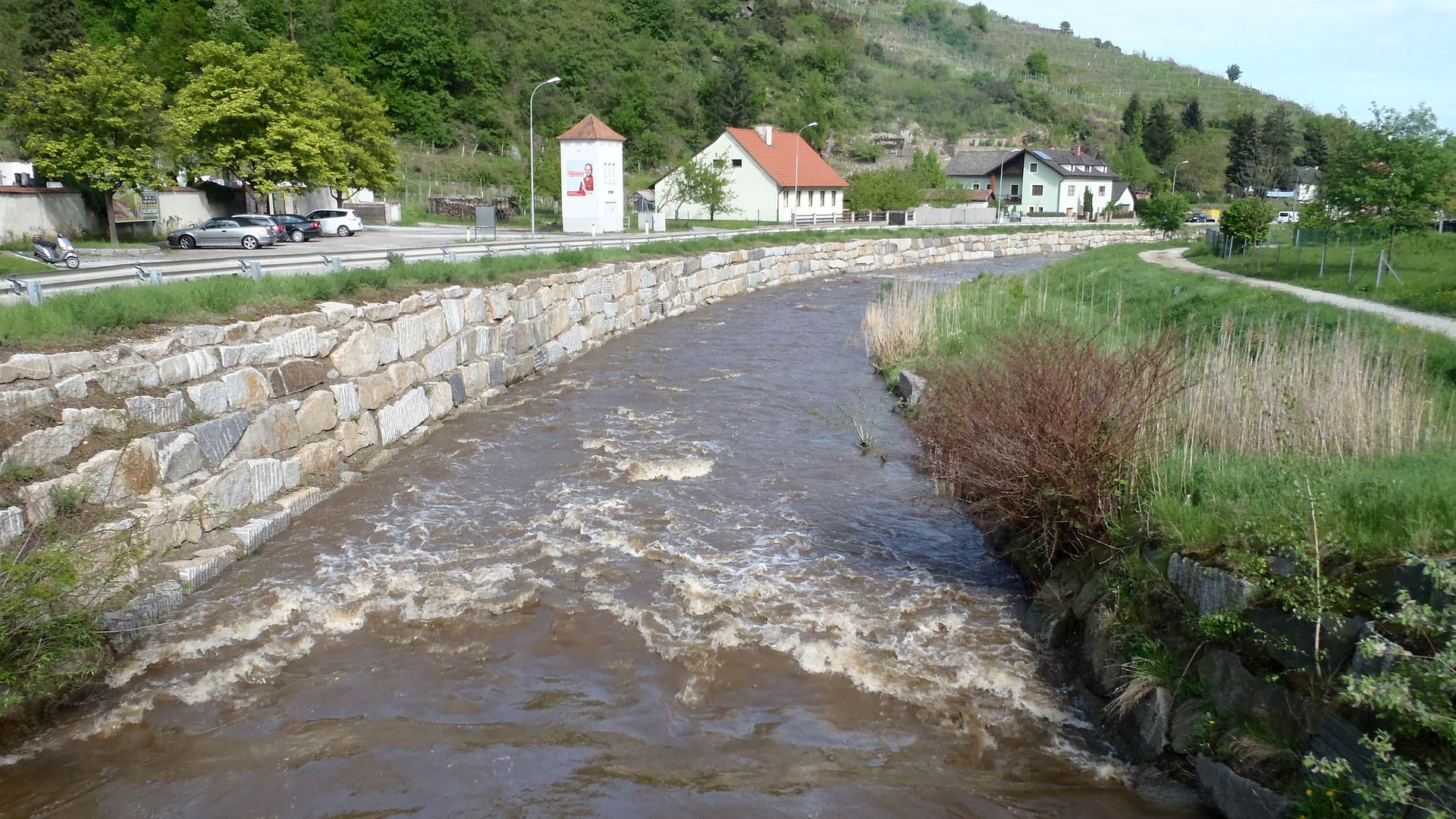 Kajak, Fluss Große Krems, Abschnitt Hohenstein - Imbach Ausstieg in Imbach 