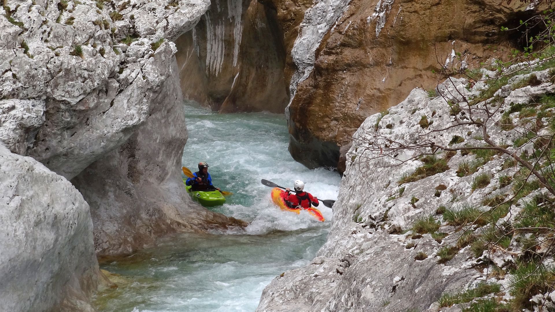 Kajak, Fluss Arzino, Abschnitt San Francesco - Ausgang 1. Klamm 1. Klamm 