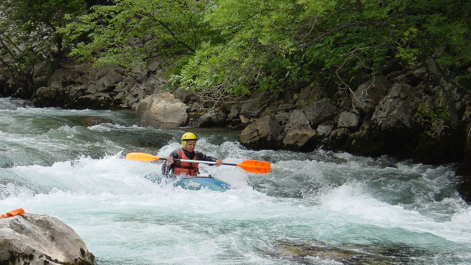 Kajak, Fluss Zrmanja, Abschnitt Ervenik - Kaštel Žegarski (Mittlere) schöne Passagen 🛶 Kurt P.