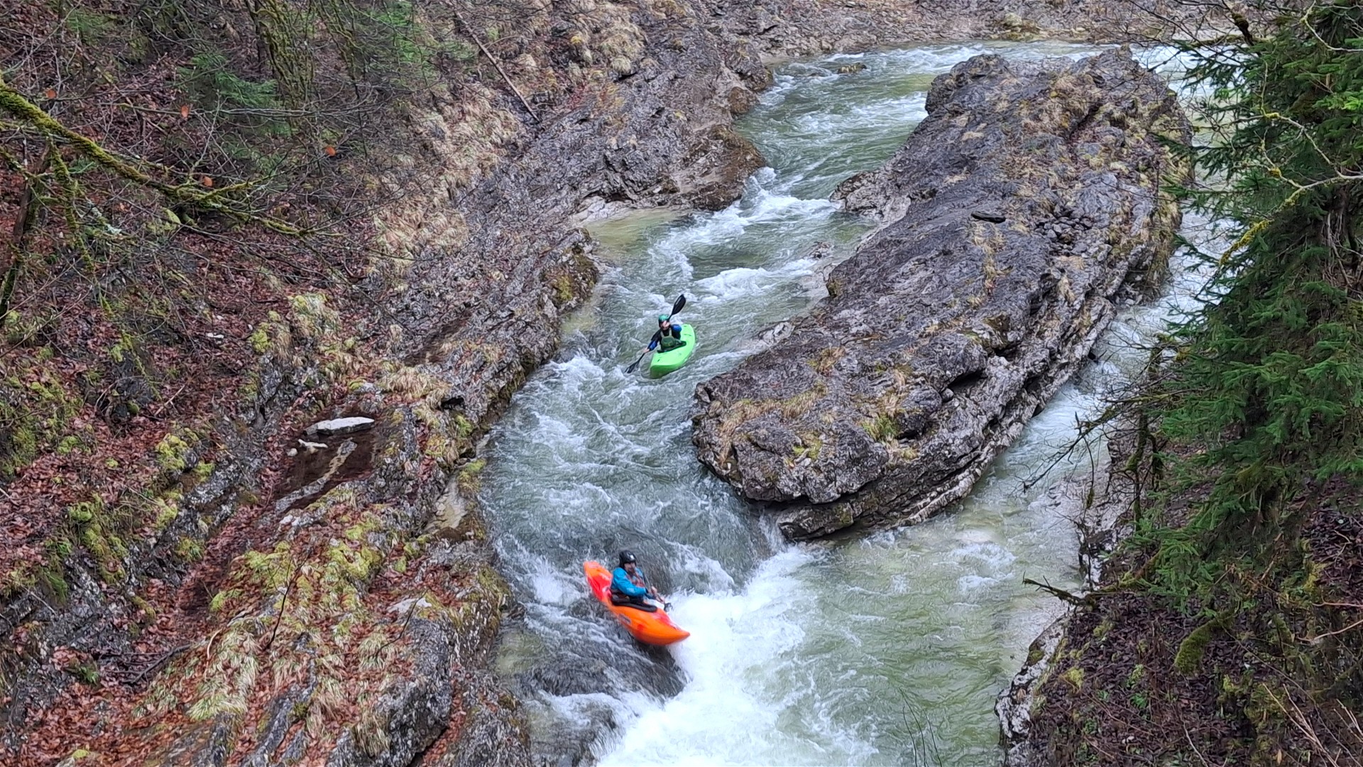 Kajak, Fluss Mitterweißenbach, Abschnitt Mitterweißenbach Vor dem Pegel 