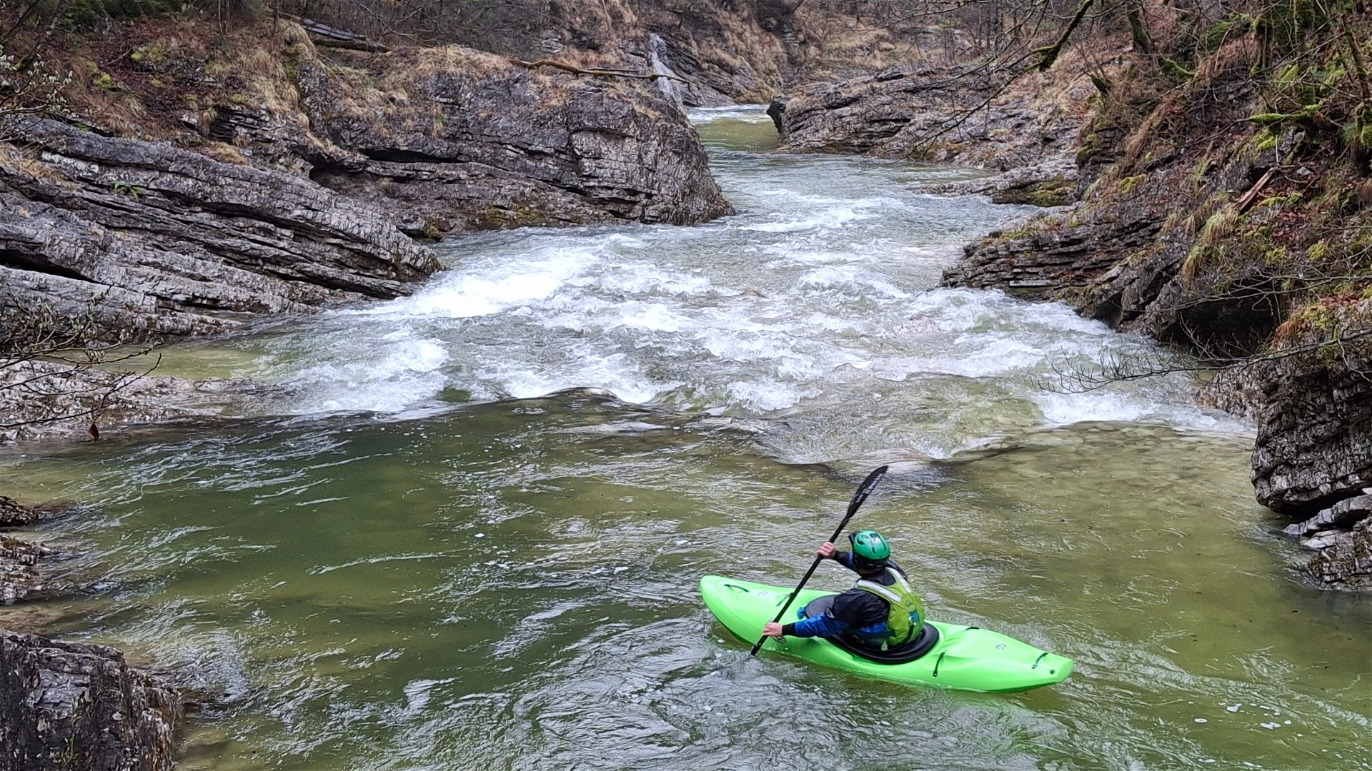 Kajak, Fluss Mitterweißenbach, Abschnitt Mitterweißenbach nach dem Pegel 
