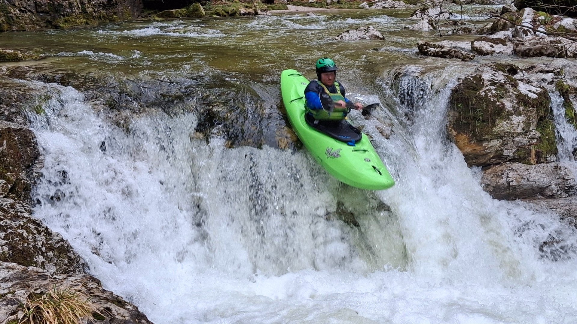 Kajak, Fluss Vorderer Rinnbach, Abschnitt Vorderer Rinnbach Kaskaden 