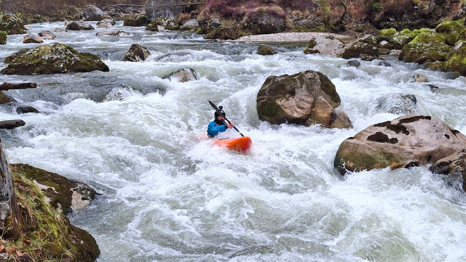 Kajak, Fluss Koppentraun, Abschnitt Bad Aussee - Koppenrast nach dem 2. Katarakt 