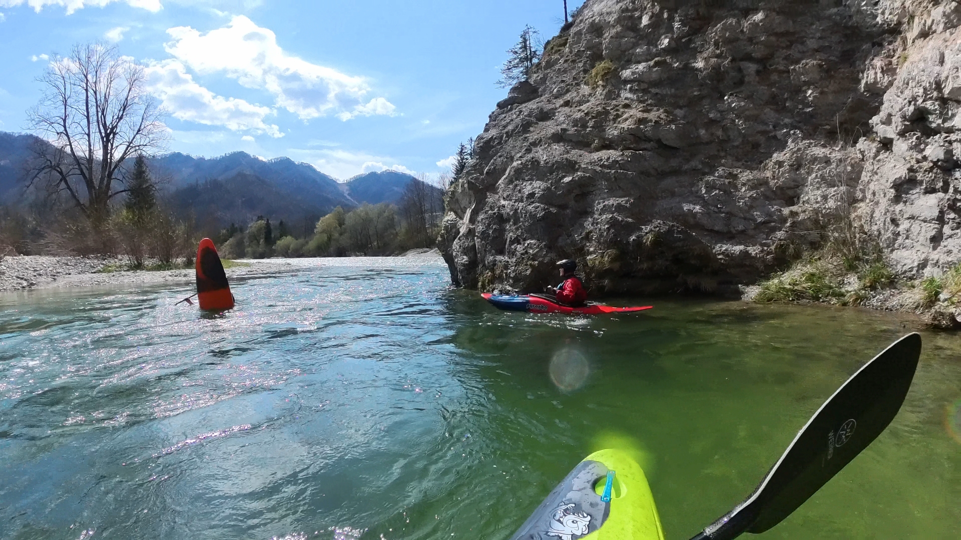 Kajak, Fluss Ybbs, Abschnitt Hollenstein - Ofenbach schöne Verscheidungen zum Spielen 🛶 Claus K., Heiko F.