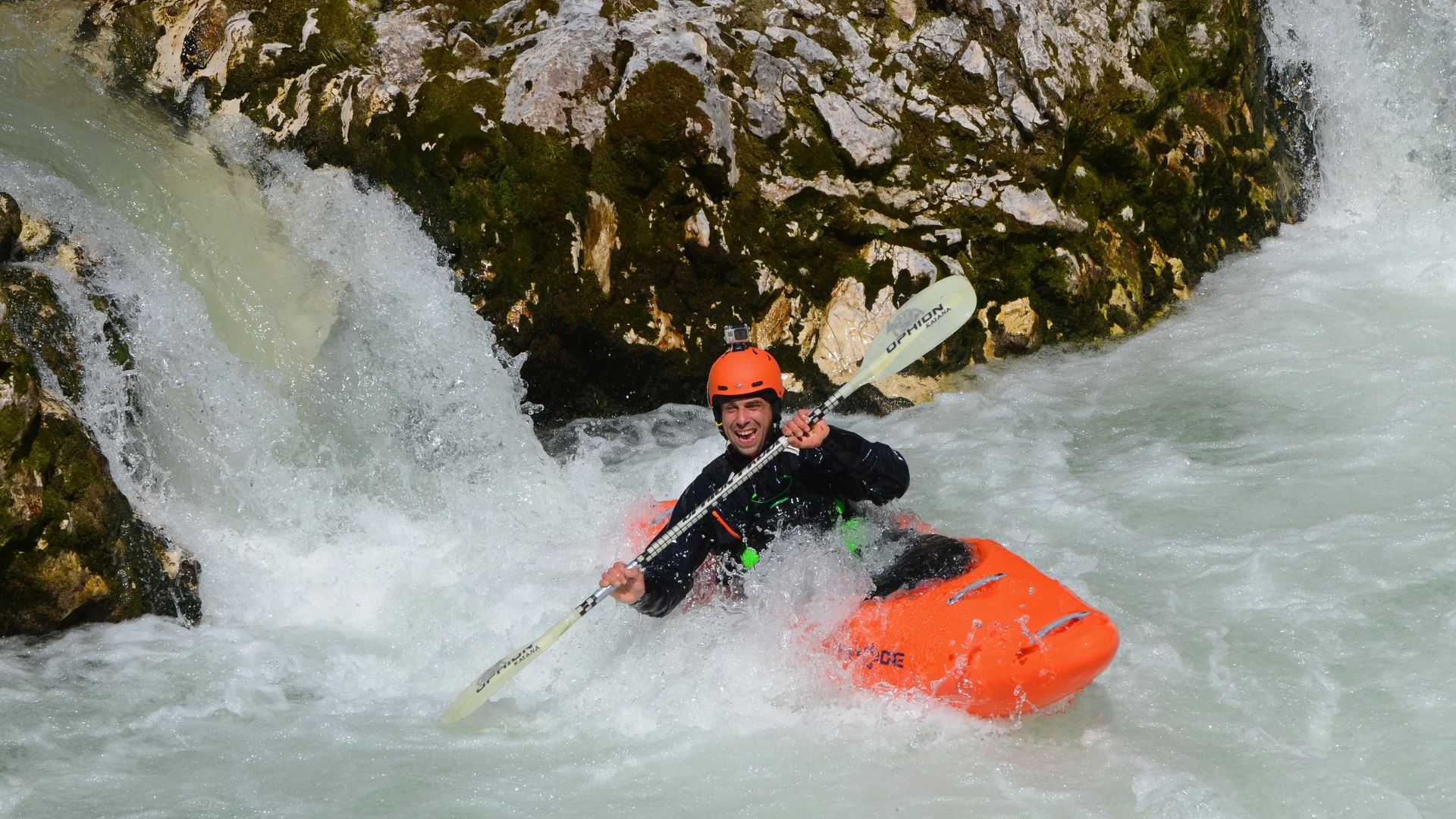 Kajak, Fluss Boite, Abschnitt Cortina - San Vito (Mittellauf) gut gelandet 