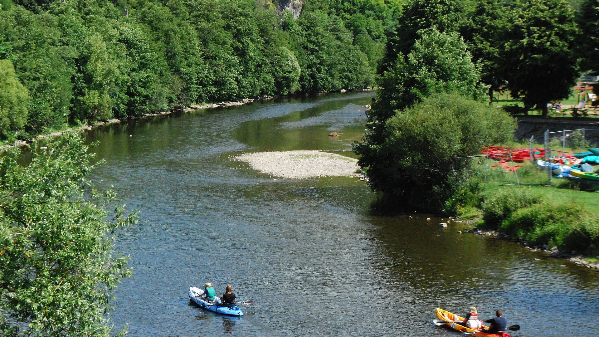 Kajak, Fluss Aisne, Abschnitt Erézée - Bomal