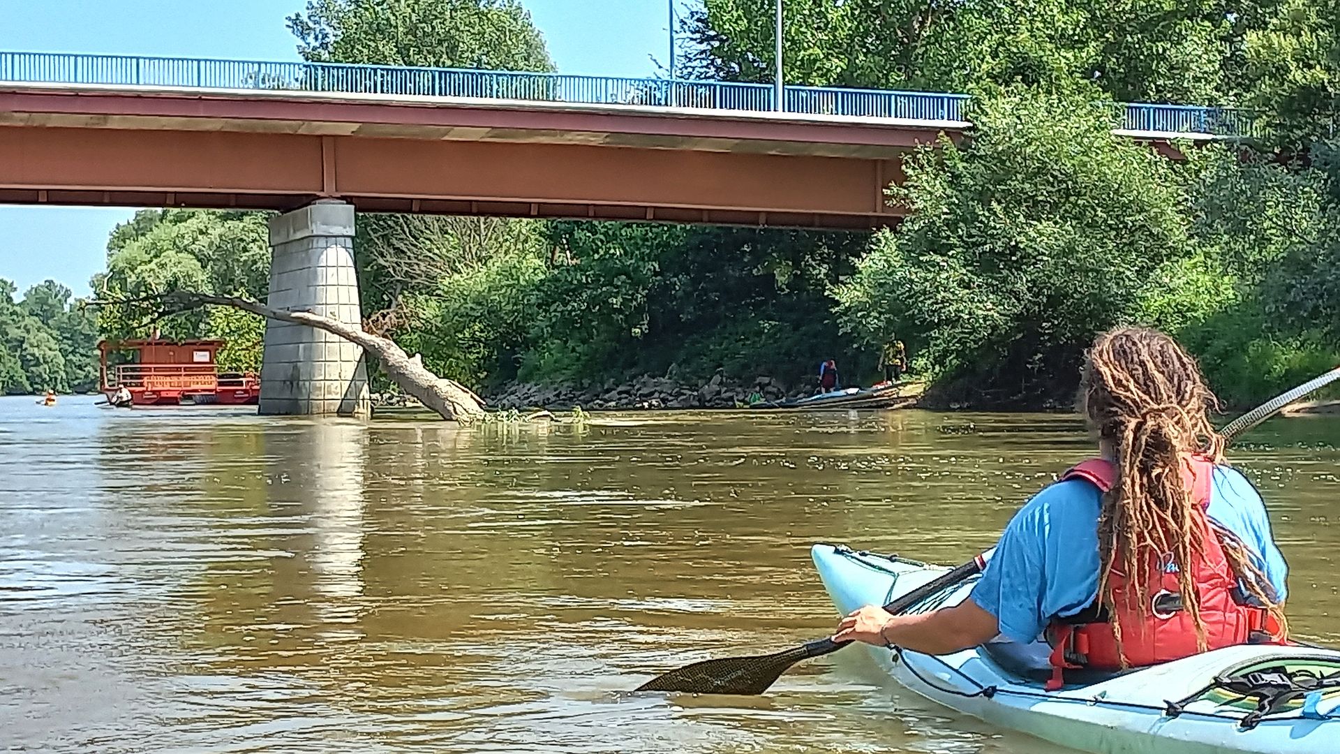 Kajak, Fluss Mur, Abschnitt Oberschwarza - Sveti Martin na Muri (Grenzmur) Fähre bei Sveti Martin na Muri 