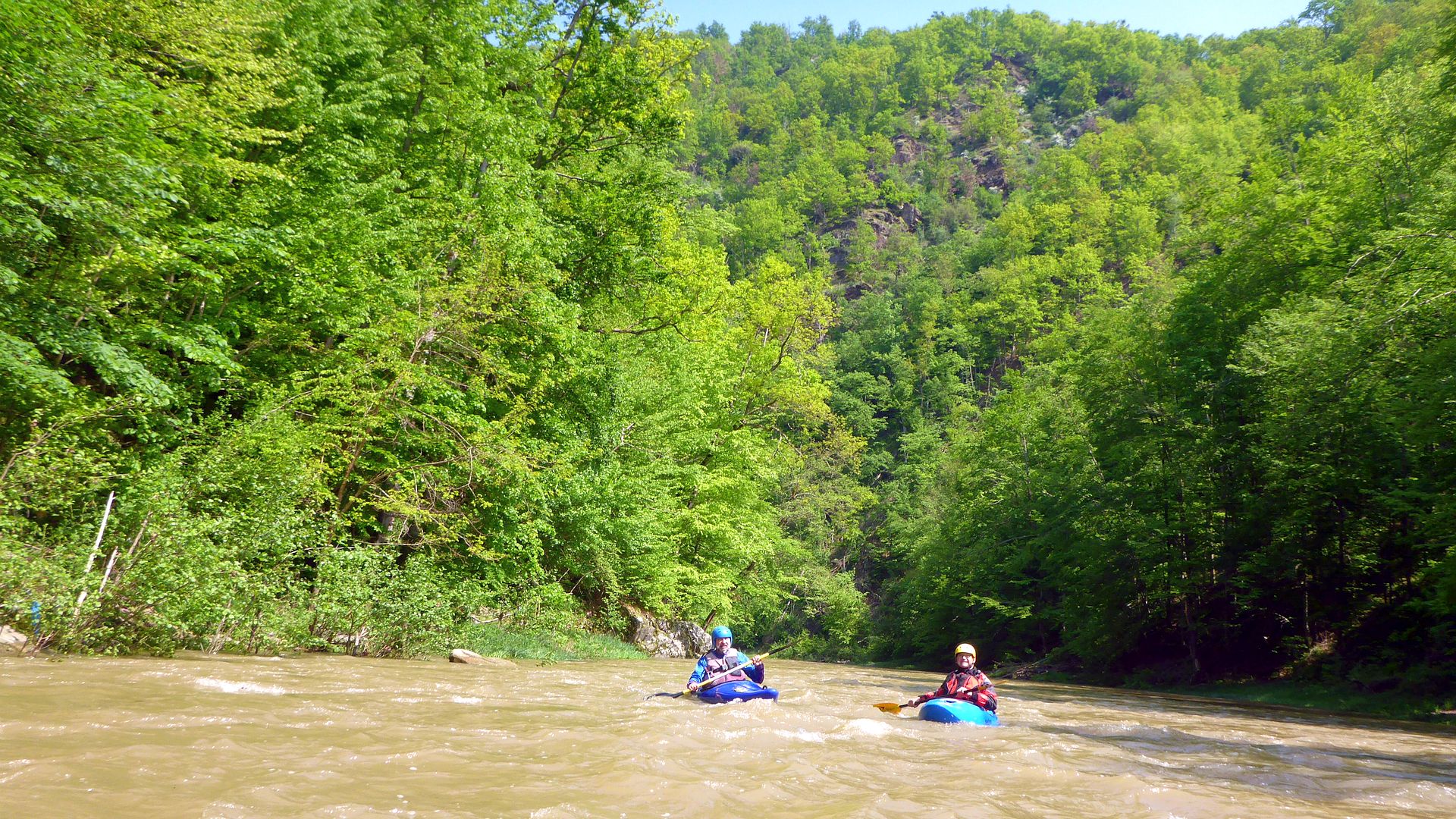 Kajak, Fluss Lăpuș, Abschnitt Târgu Lăpuș - Remecioara (Schlucht) flotte Strömung 