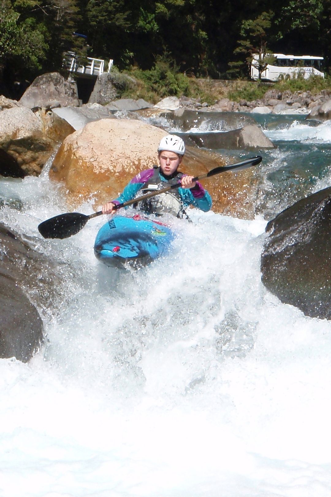 Kajak, Fluss Hollyford, Abschnitt Falls Creek - Marion Creek