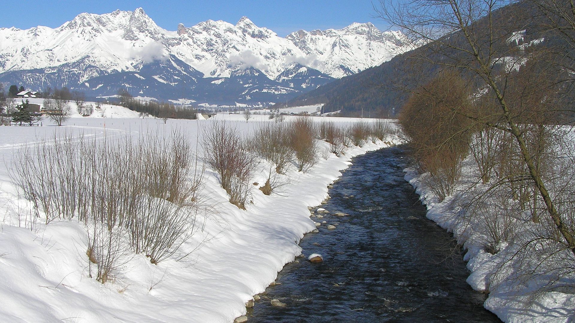 Kajak, Fluss Saalach, Abschnitt Jausern - Viehhofen (Oberlauf)