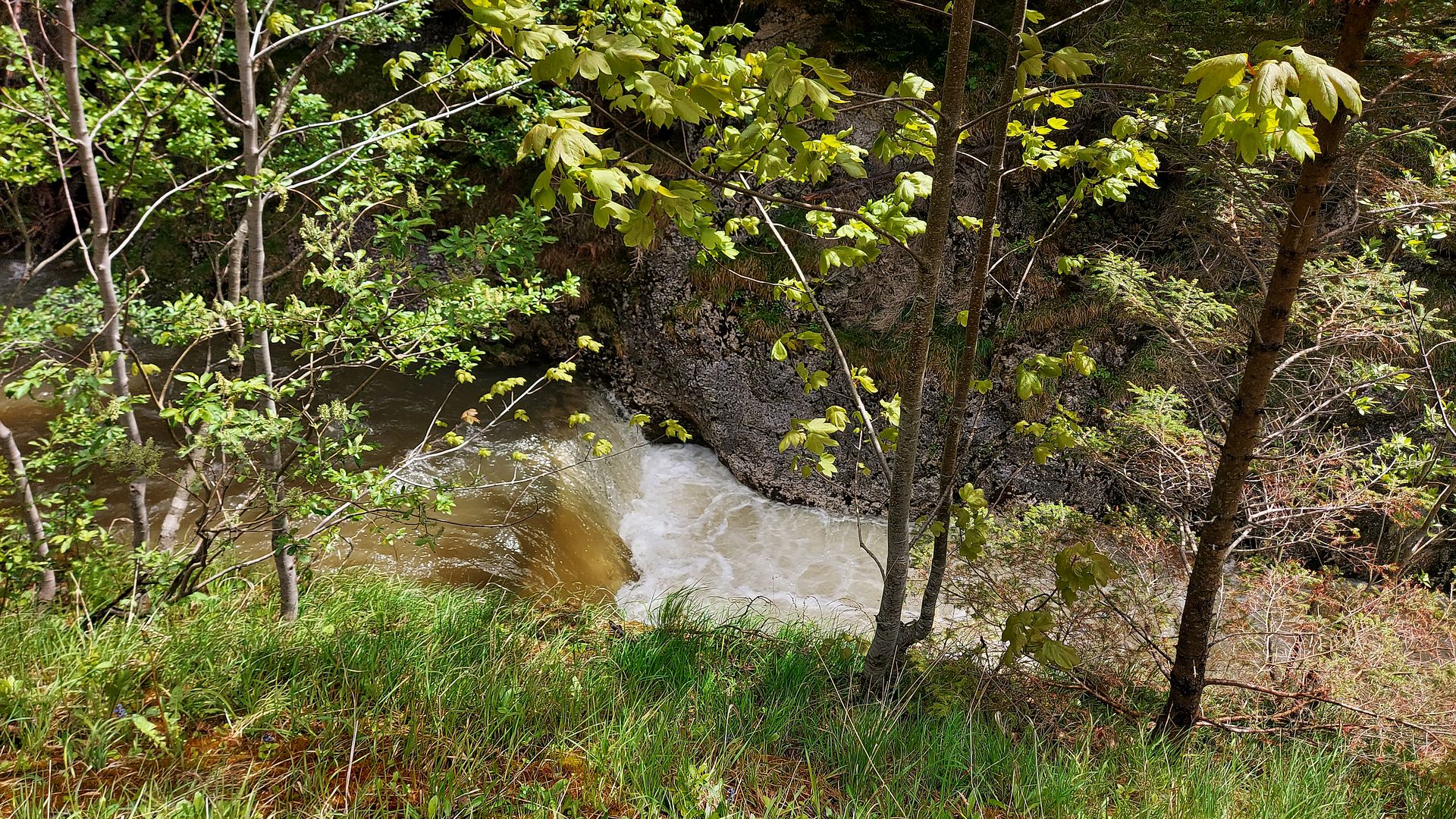 Kajak, Fluss Mürz, Abschnitt Frein - Ende S-Kurve (Totes Weib Schlucht) die erste Stufe bei Pegel 160cm 