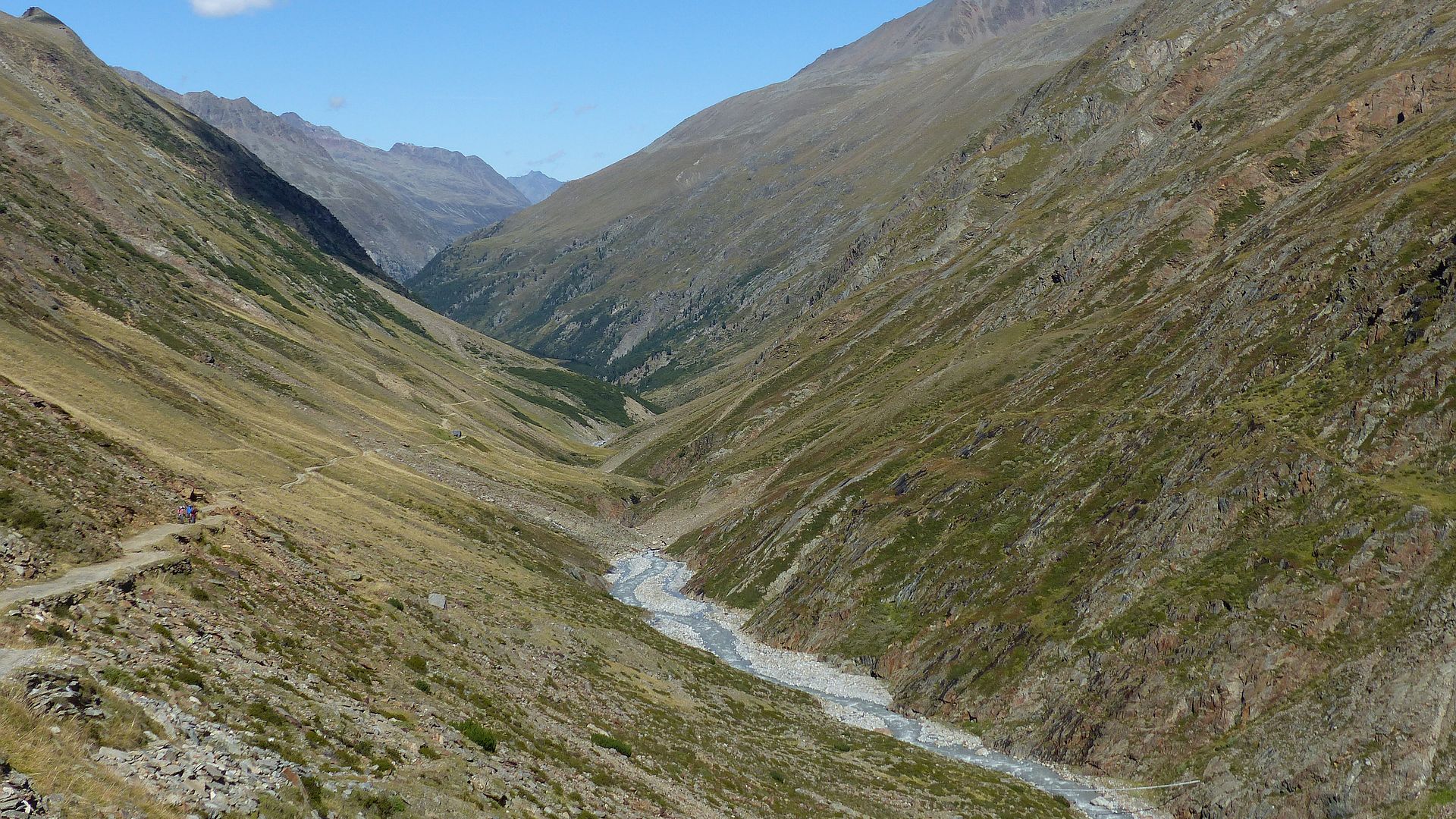 Kajak, Fluss Niedertalbach, Abschnitt Martin Busch Hütte - Vent (o. und. u. Abschnitt)