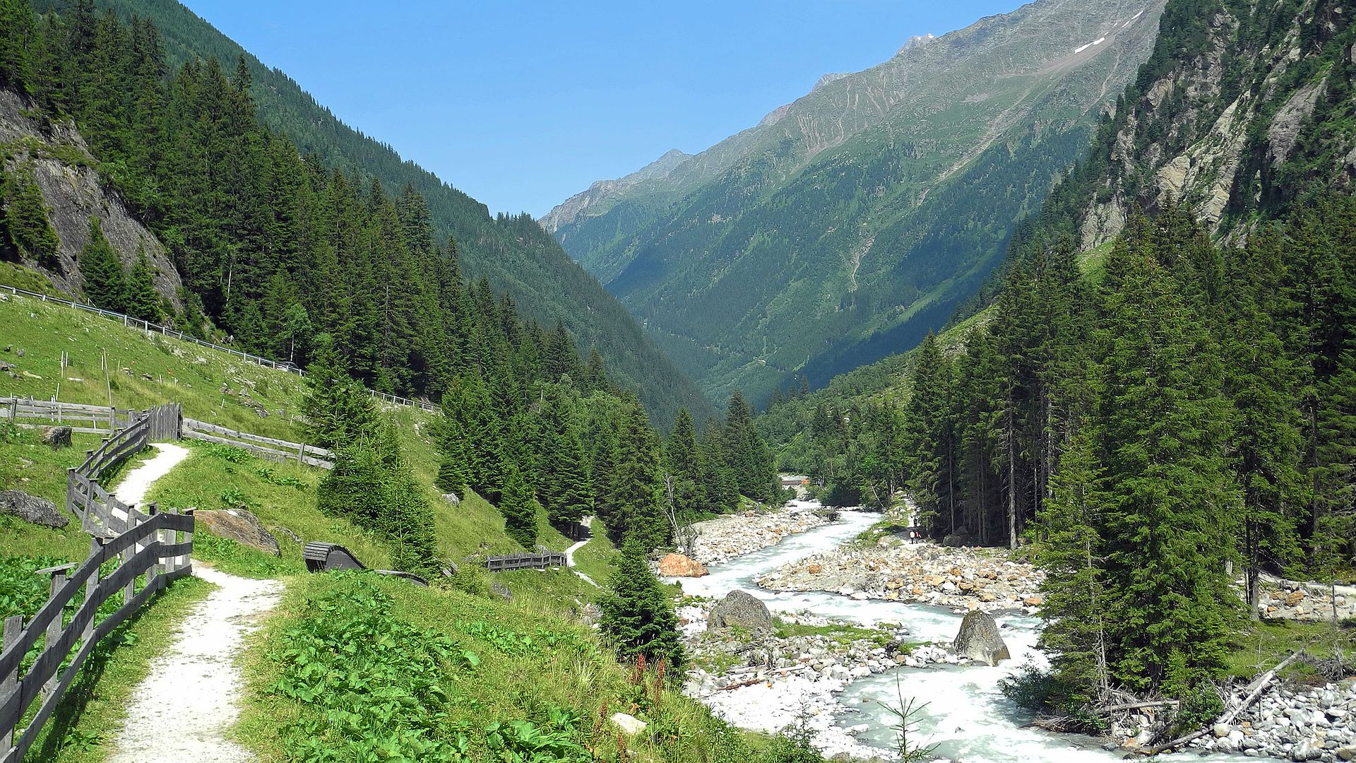 Kajak, Fluss Ruetzbach, Abschnitt Parkplatz Sulzenauhütte - Grawa Alm (Oberste)