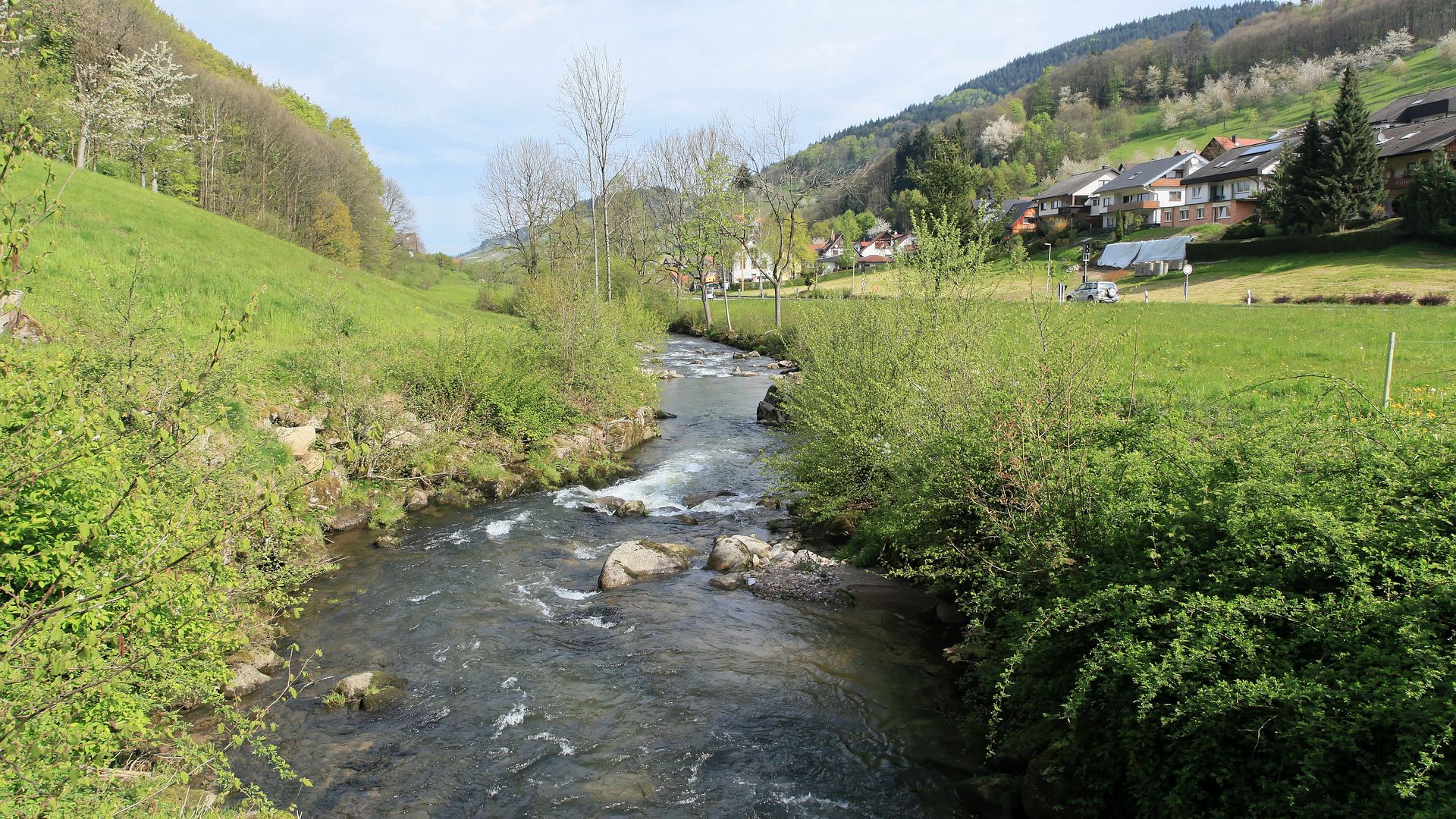 Kajak, Fluss Acher, Abschnitt Hinterseebach - Kappelrodeck