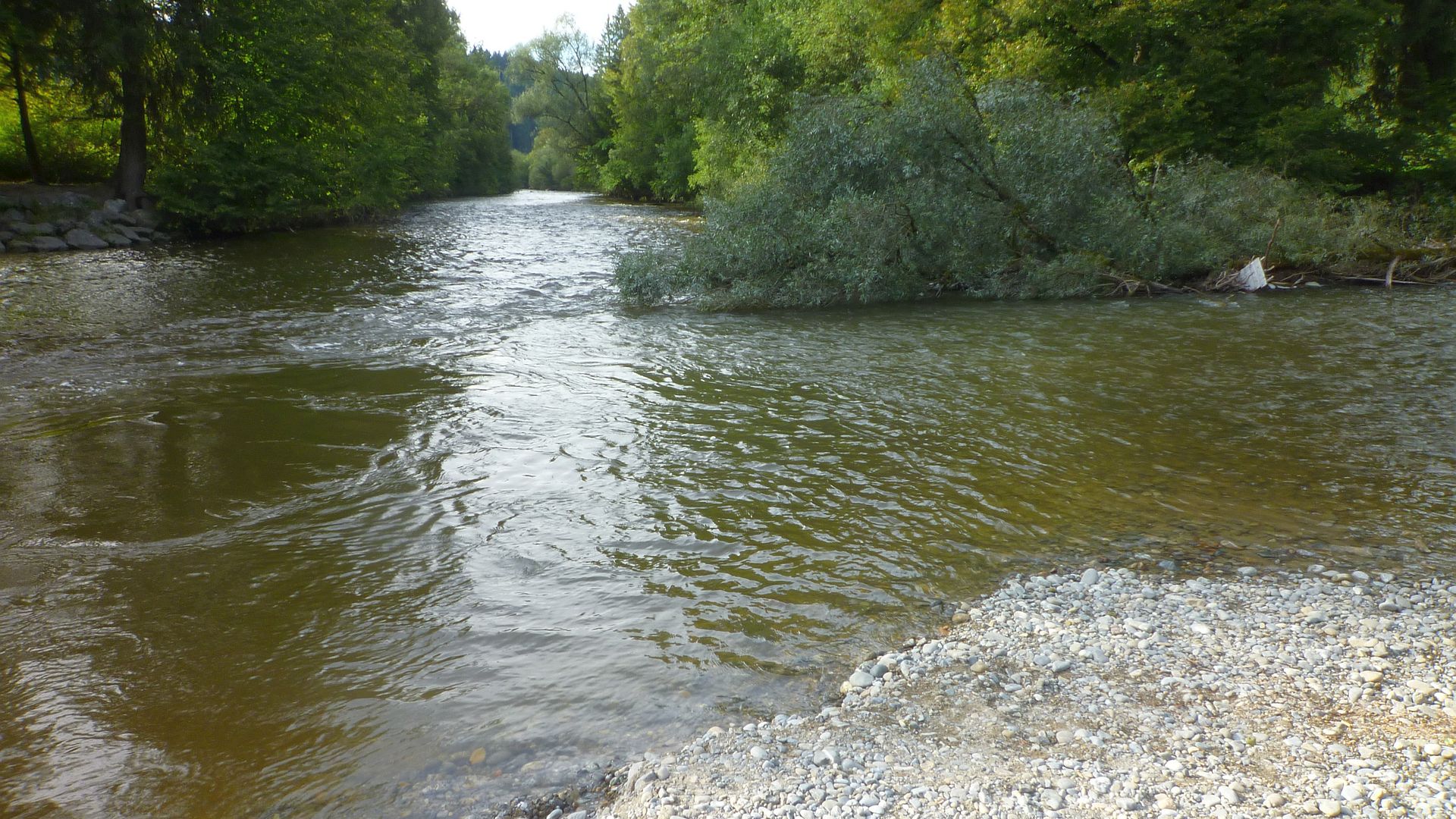Kajak, Fluss Argen, Abschnitt Brententann -  Goppertsweiler (vor Rennstrecke)