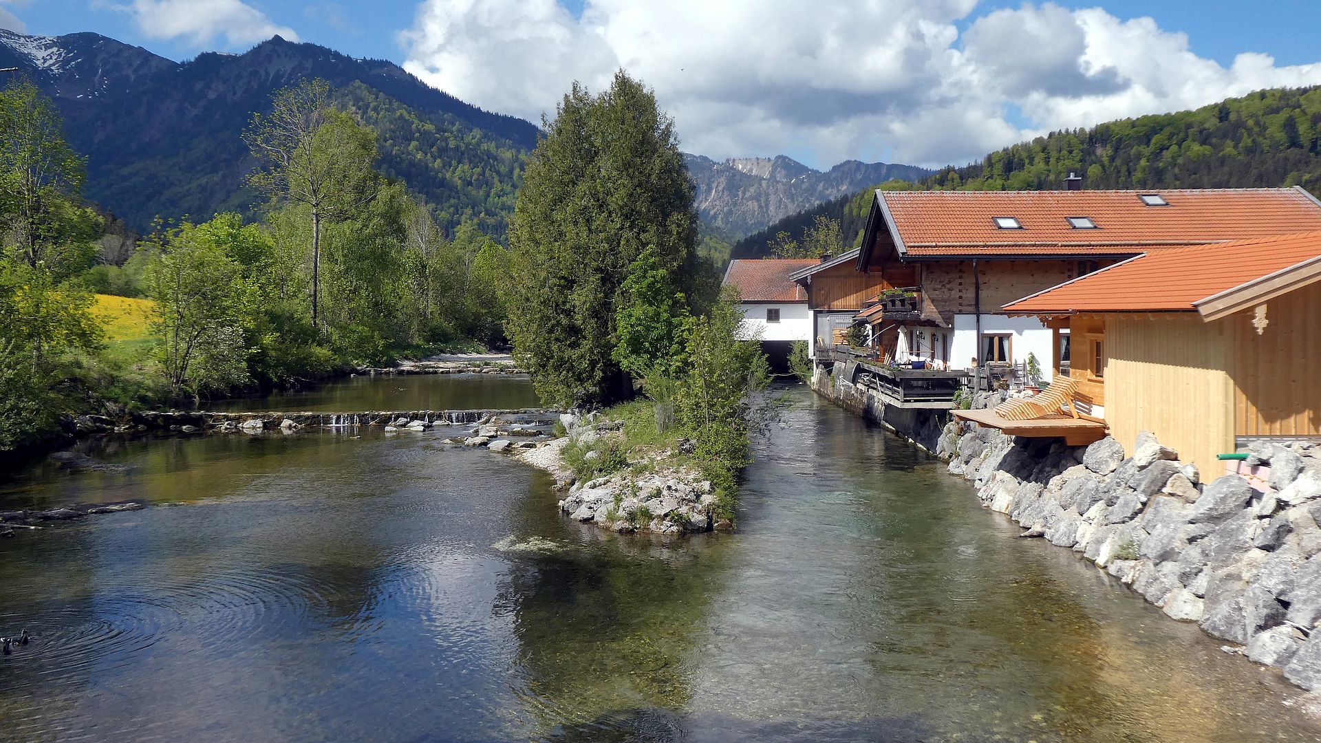 Kajak, Fluss Leitzach, Abschnitt Osterhofen - Wörnsmühl