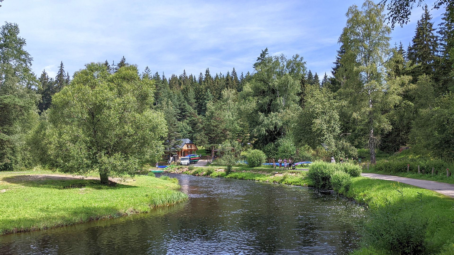 Kajak, Fluss Moldau (Vltava), Abschnitt Lenora - Nová Pec (Oberlauf)