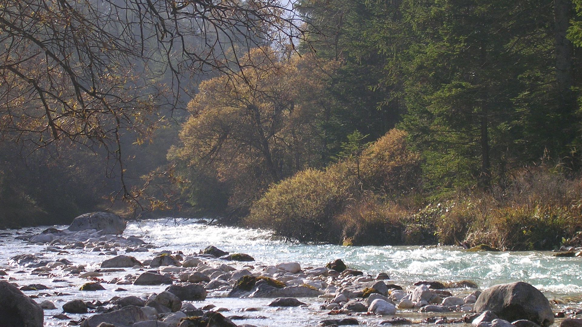 Kajak, Fluss Bistrica Vrata, Abschnitt Slap Pericnik - Mojstrana