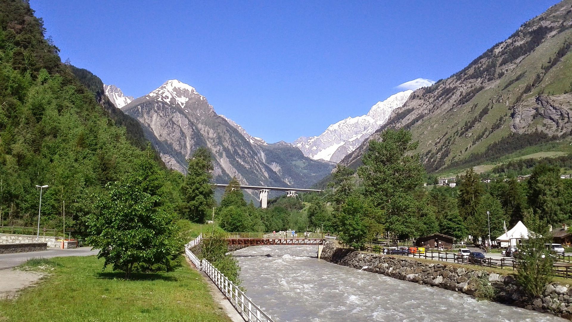 Kajak, Fluss Dora Baltea, Abschnitt Pré-Saint-Didier - Morgex