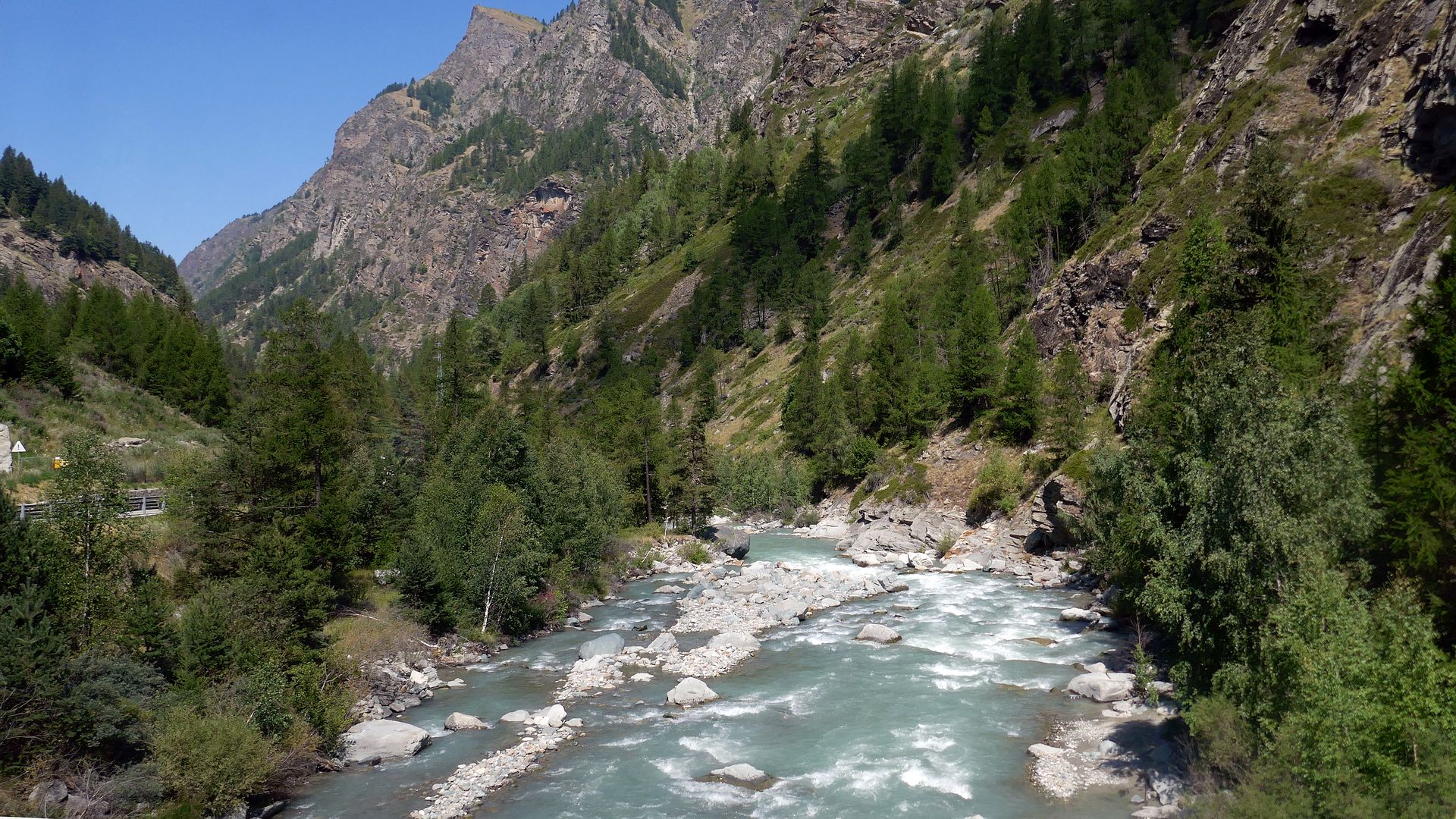 Kajak, Fluss Grand Eyvia, Abschnitt Cogne - Wasserableitung