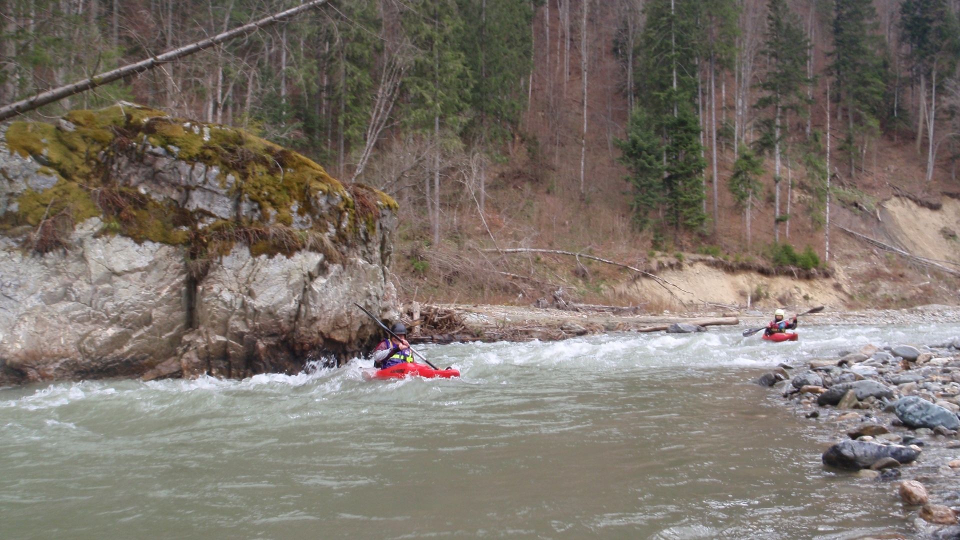 Kajak, Fluss Vaser, Abschnitt Novicior - Vișeu de Sus (Unterlauf) im Unterlauf 