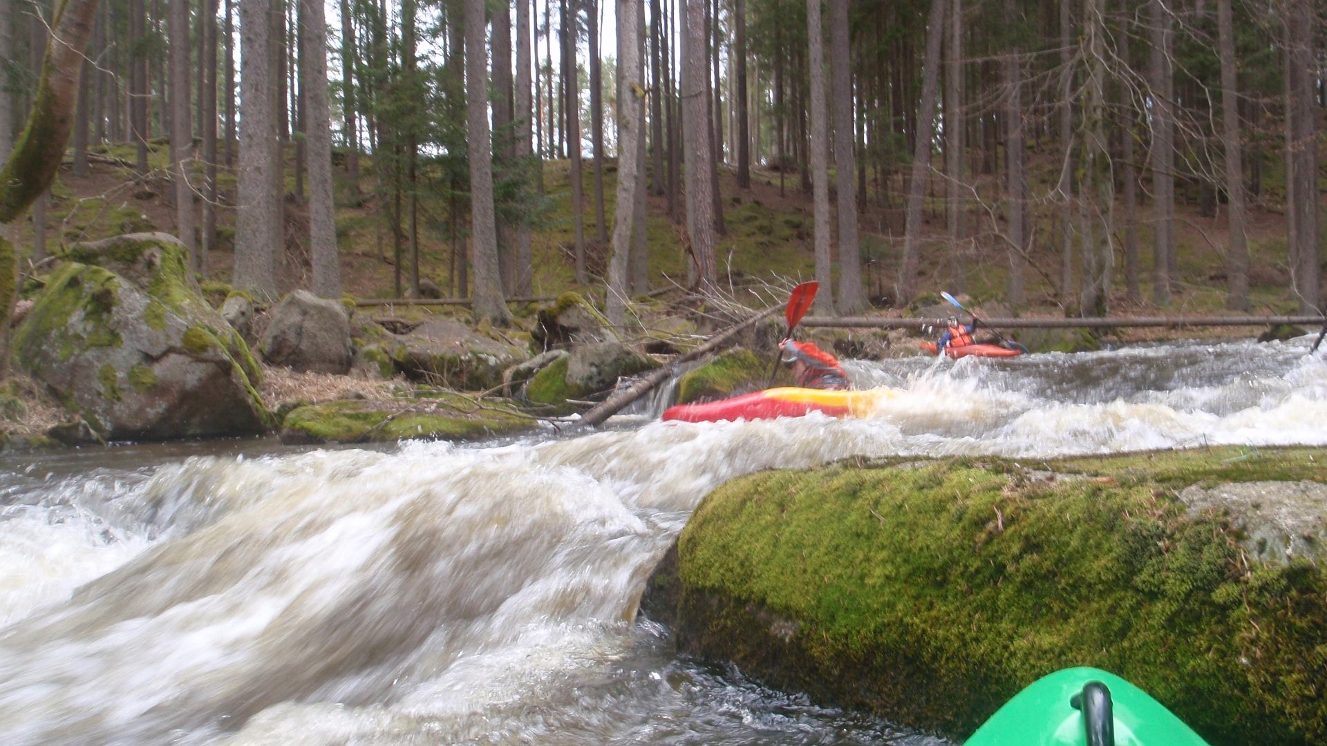 Kajak, Fluss Reißbach (Dračice), Abschnitt Litschau - Františkov in der Gefällezone 