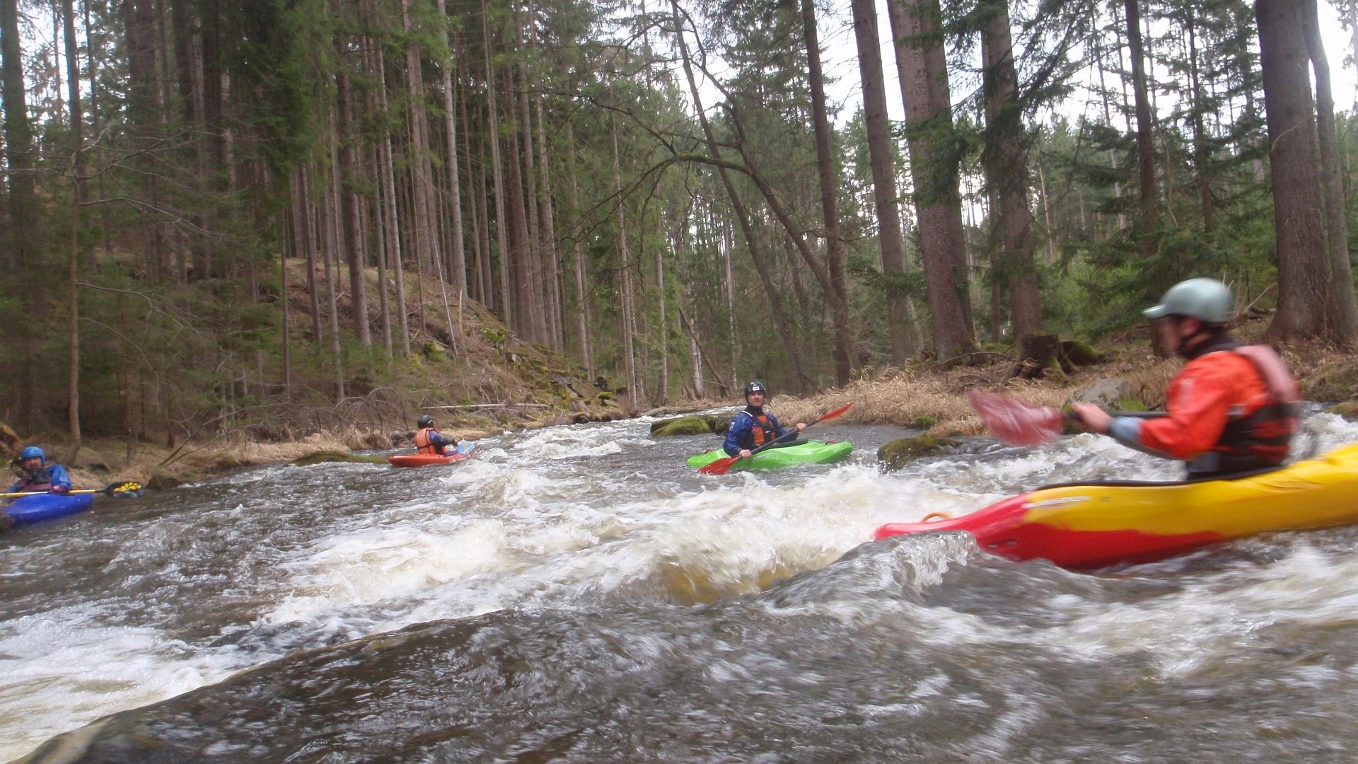 Kajak, Fluss Reißbach (Dračice), Abschnitt Litschau - Františkov nettes WW 