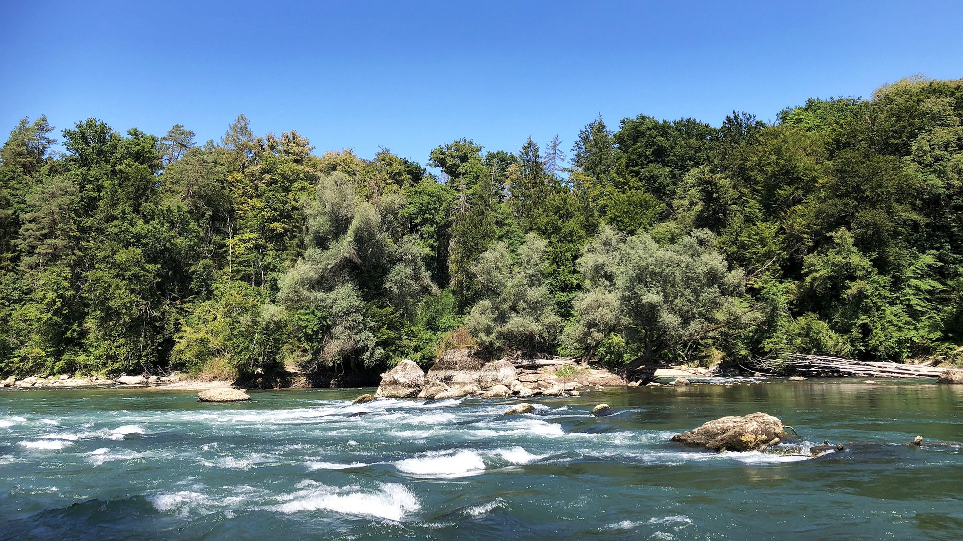 Kajak, Fluss Reuss, Abschnitt Bremgarten - Stilli (Aare)