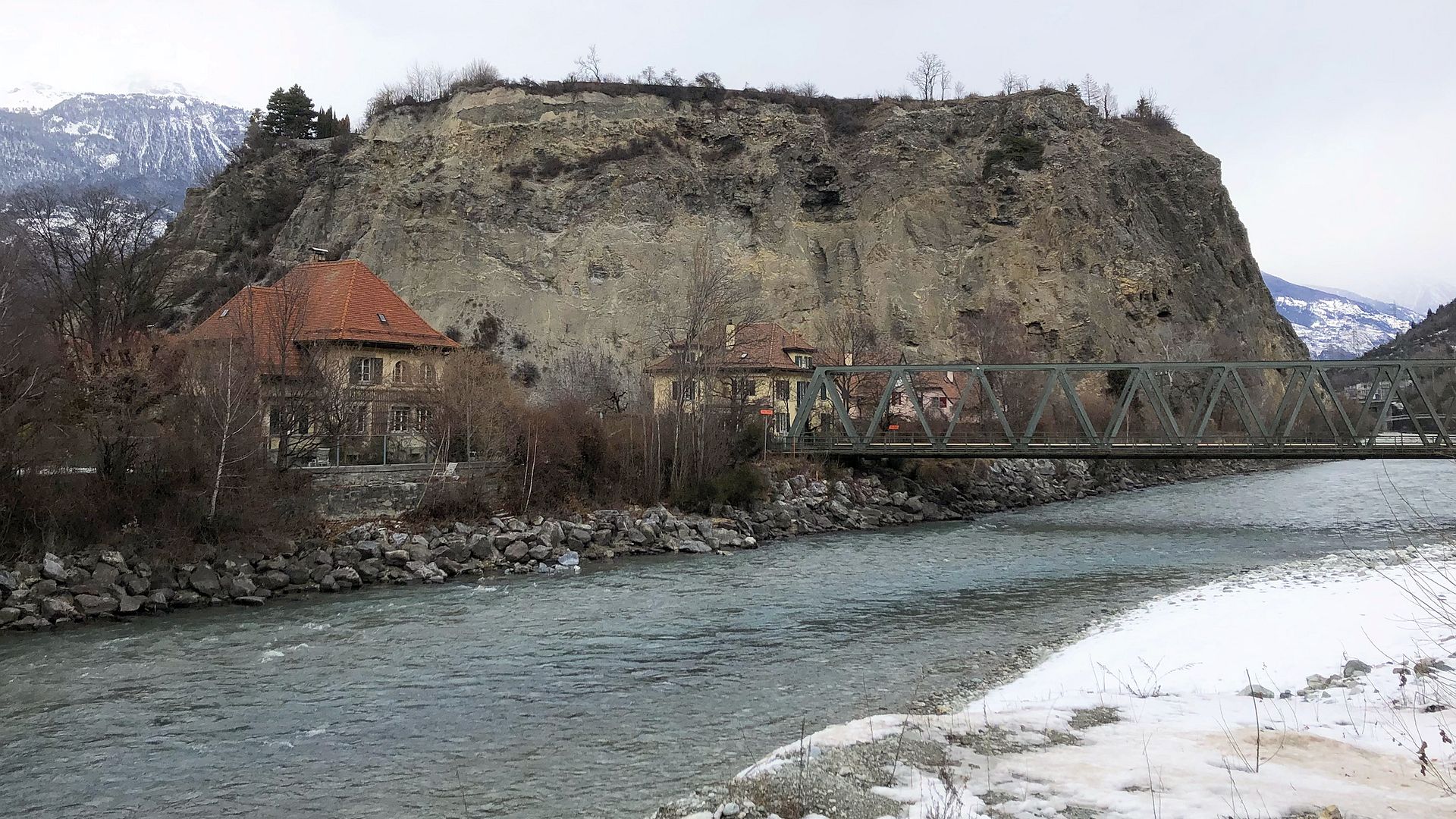 Kajak, Fluss Rhône (Rotten), Abschnitt Leuk - Sierre