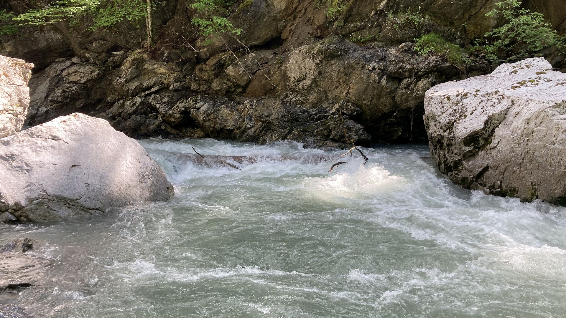 Kajak, Fluss Saane (Sarine), Abschnitt Saanen - Rossinière