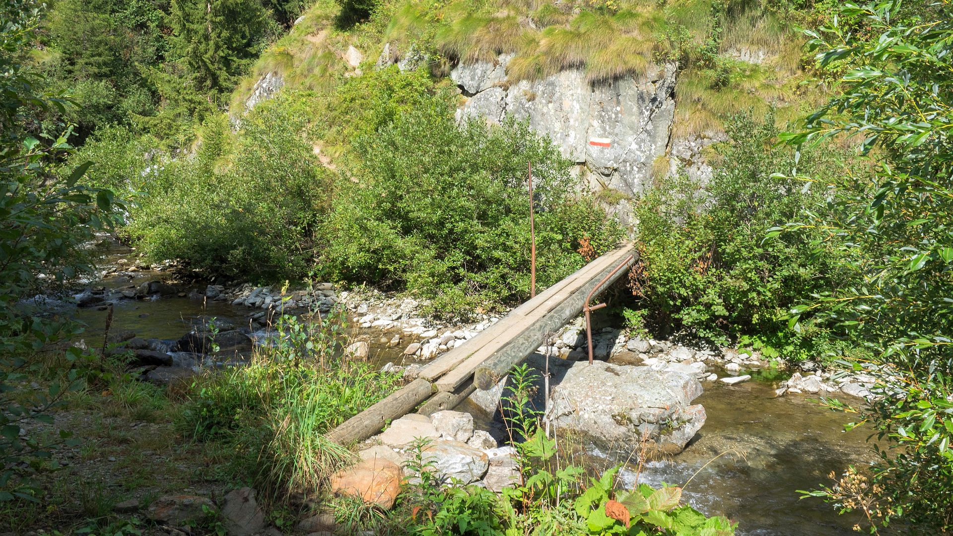 Kajak, Fluss Vorderrhein, Abschnitt Tschamut - Rueras (Oberlauf)