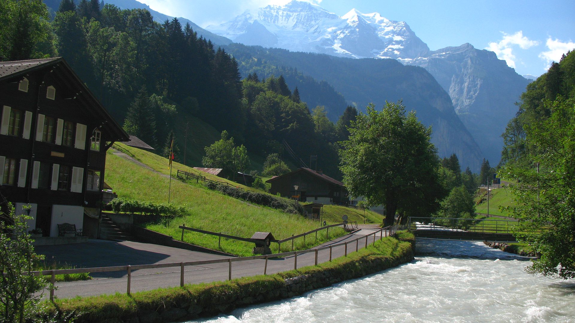 Kajak, Fluss Weisse Lütschine, Abschnitt Lauterbrunnen - Zweilütschinen