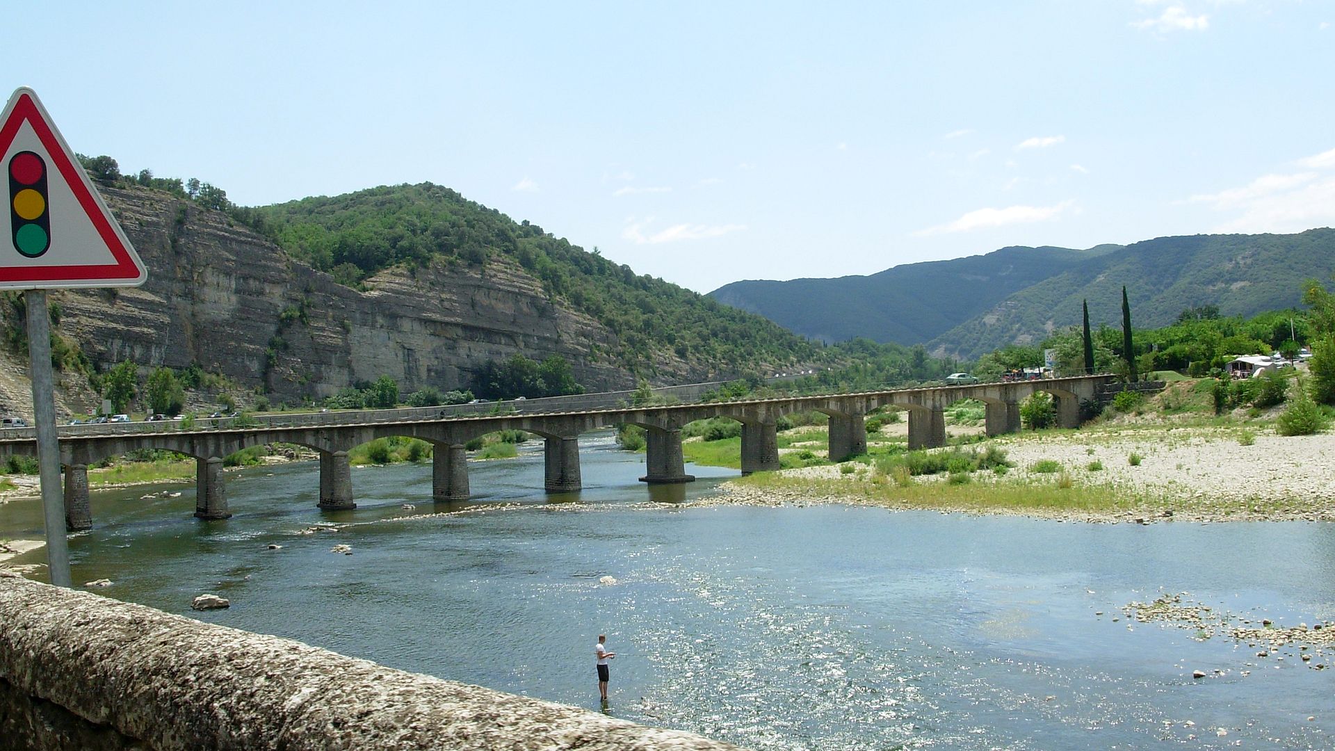 Kajak, Fluss Ardèche, Abschnitt Pradons - La Dique